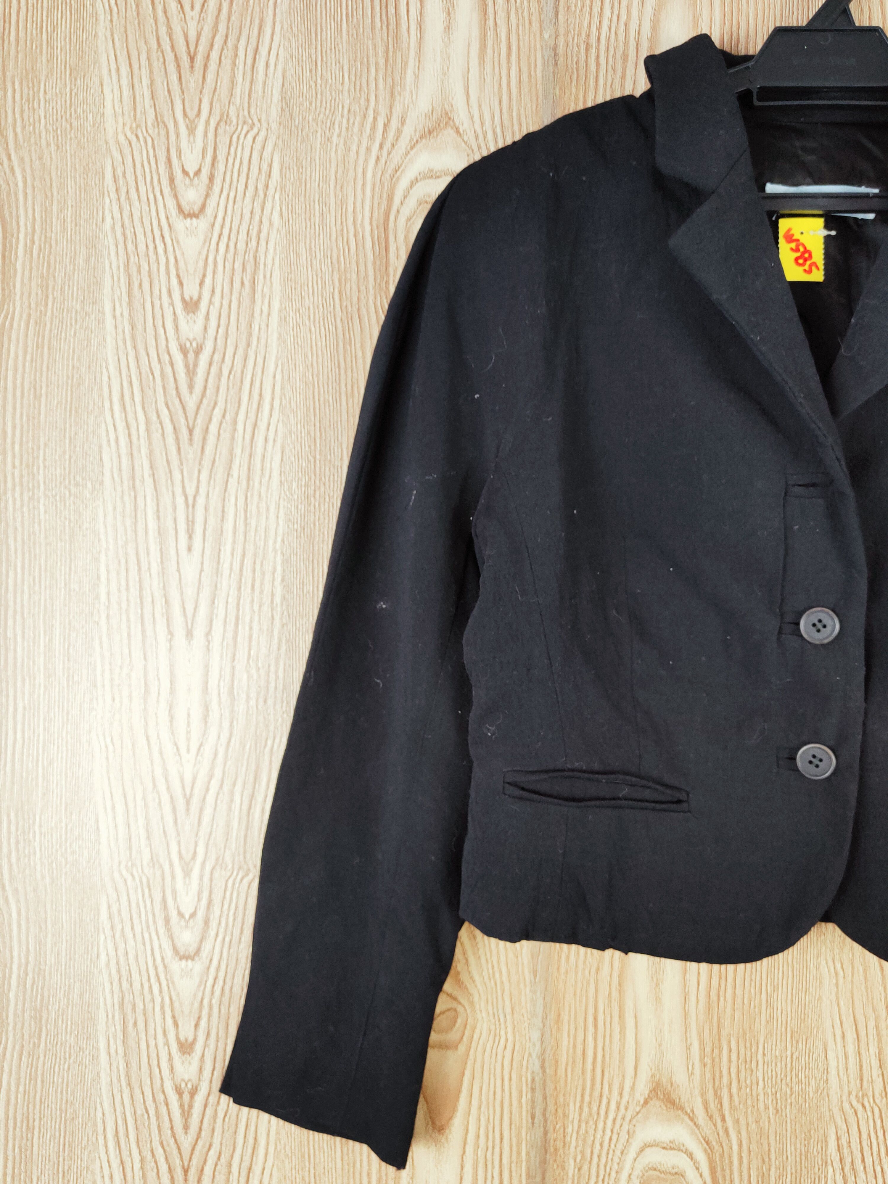 Japanese Brand × Vintage Japan ripped distressed Black Crop Top Blazers #W585 Size S / US 4 / IT 40 - 5 Thumbnail