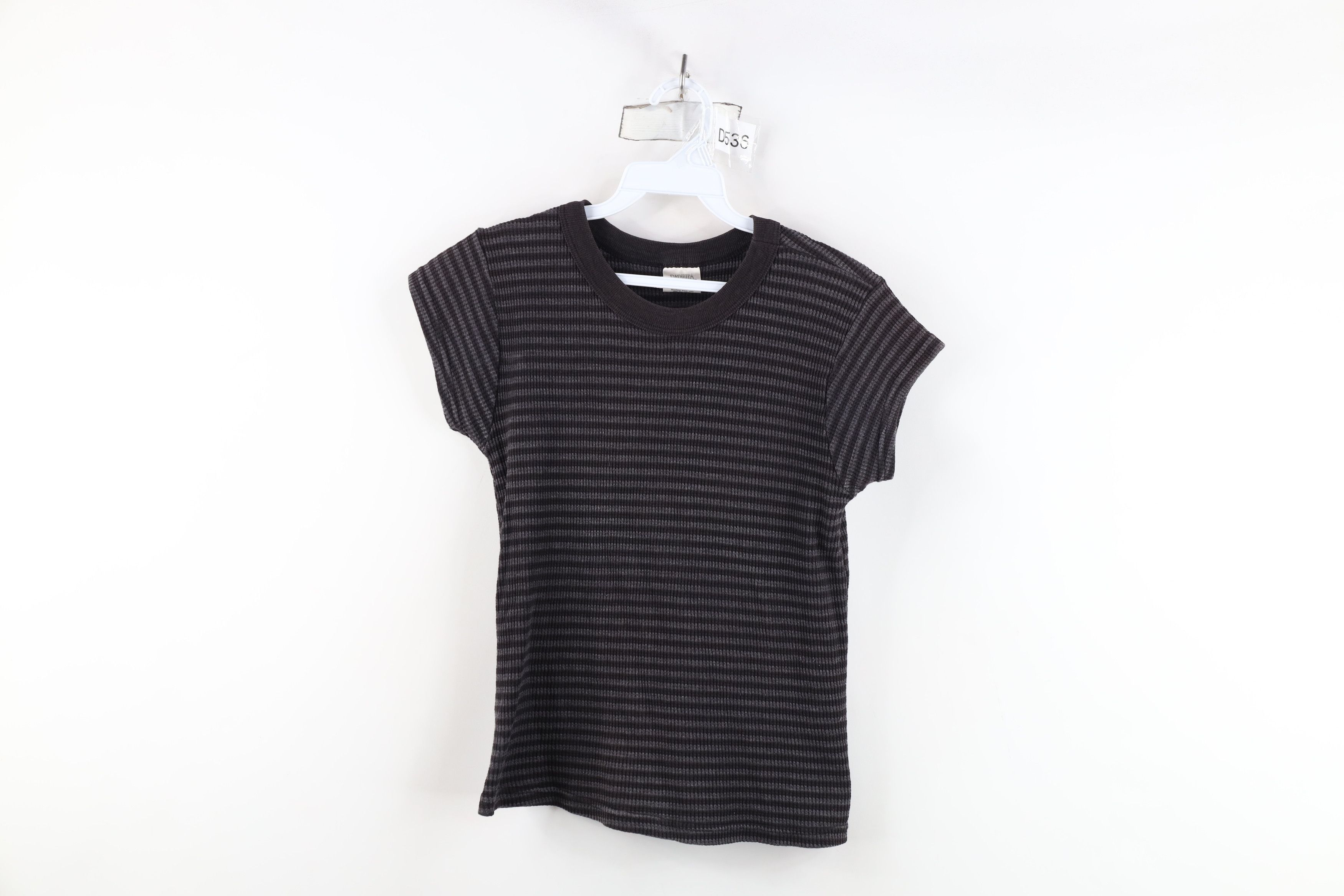 Vintage Vintage 90s Y2K Babydoll Thermal Waffle Knit T-Shirt USA Size M / US 6-8 / IT 42-44 - 1 Thumbnail