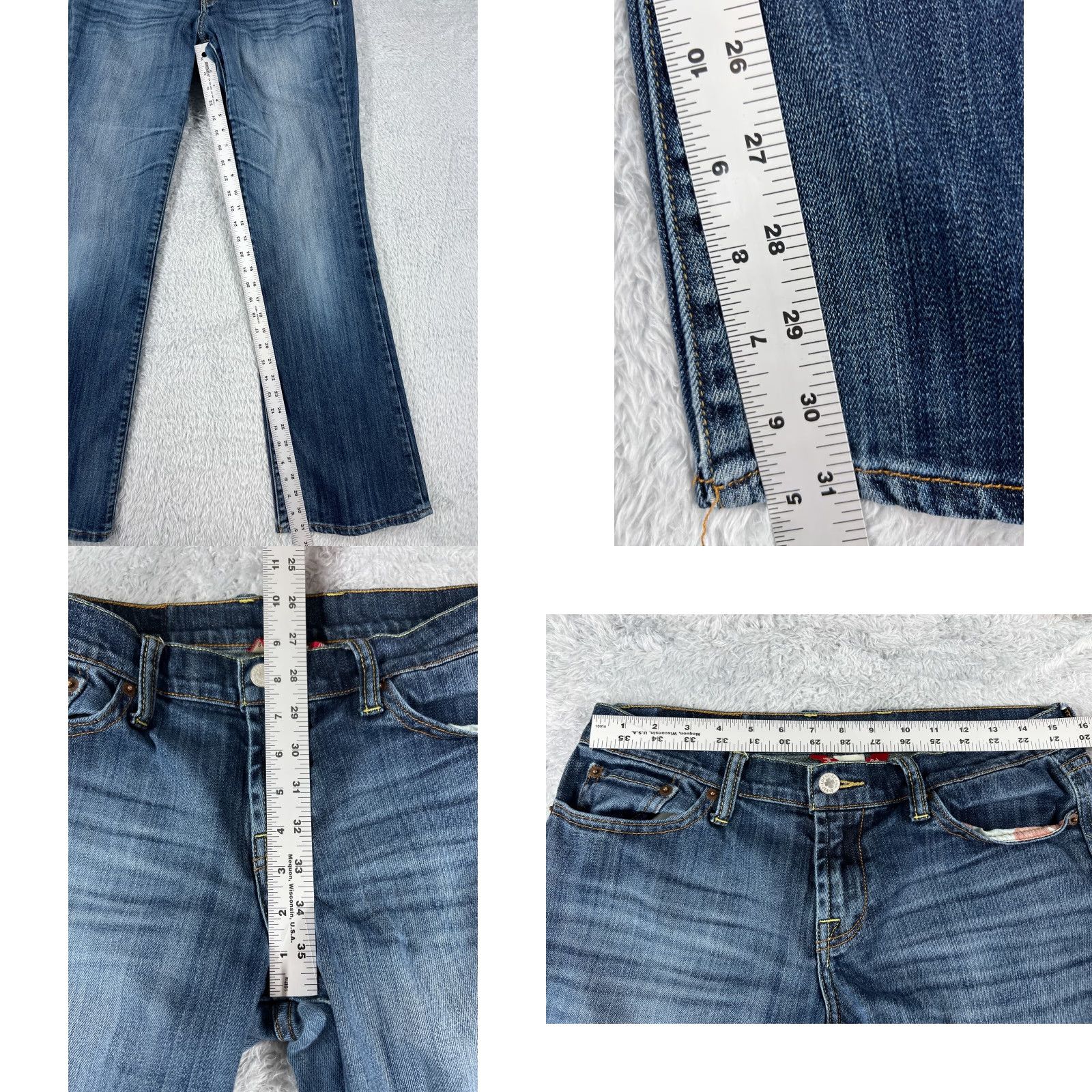 Lucky Brand VINTAGE Lucky Brand Jeans Women 8 Blue Denim Flared Cotton Blend 30x31 Size 30" / US 8 / IT 44 - 8 Thumbnail