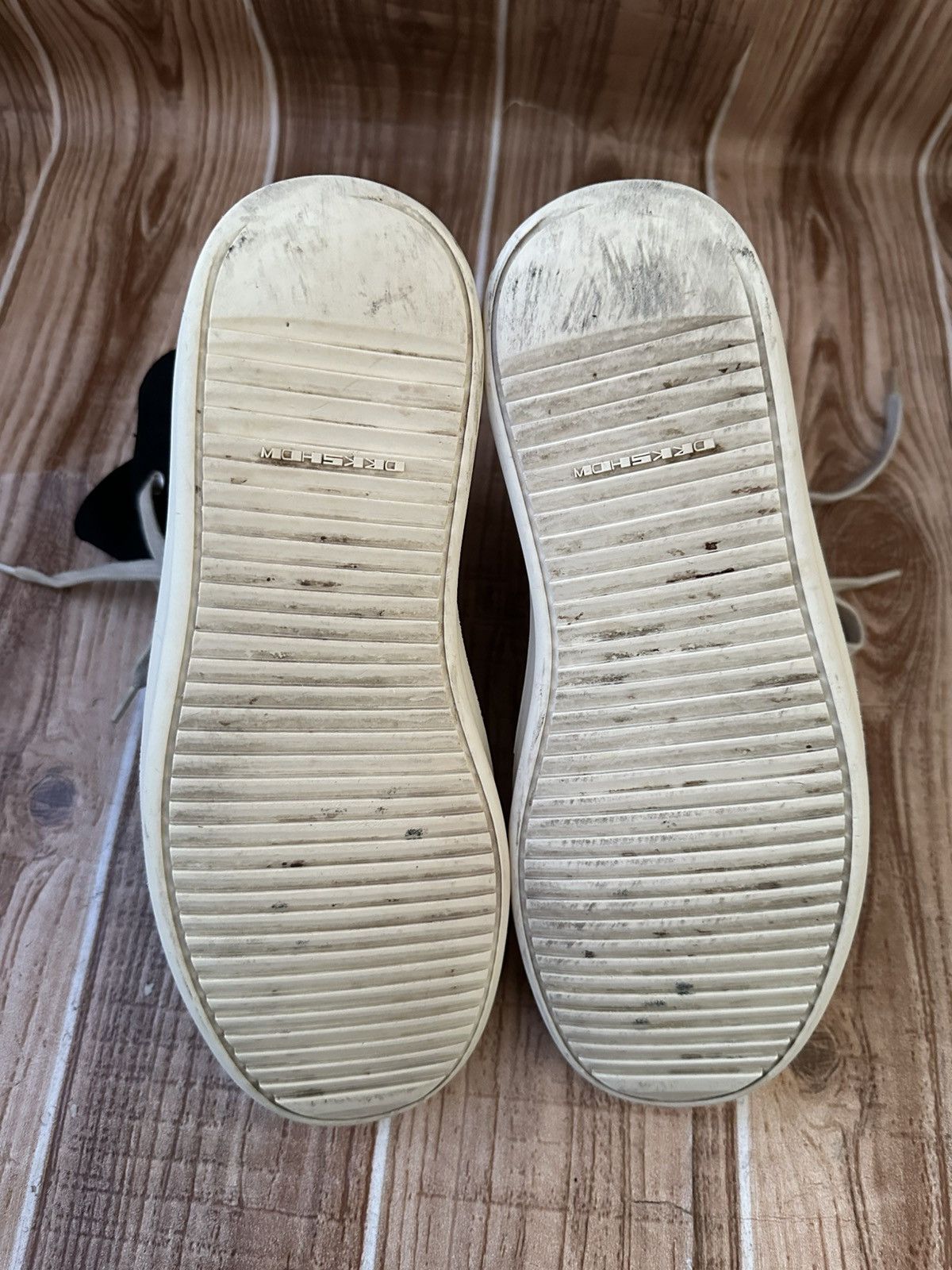 Rick Owens Rick Owens DRKSHDW Canvas Ramones Black Milk Low tops Size US 8.5 / IT 38.5 - 25 Thumbnail