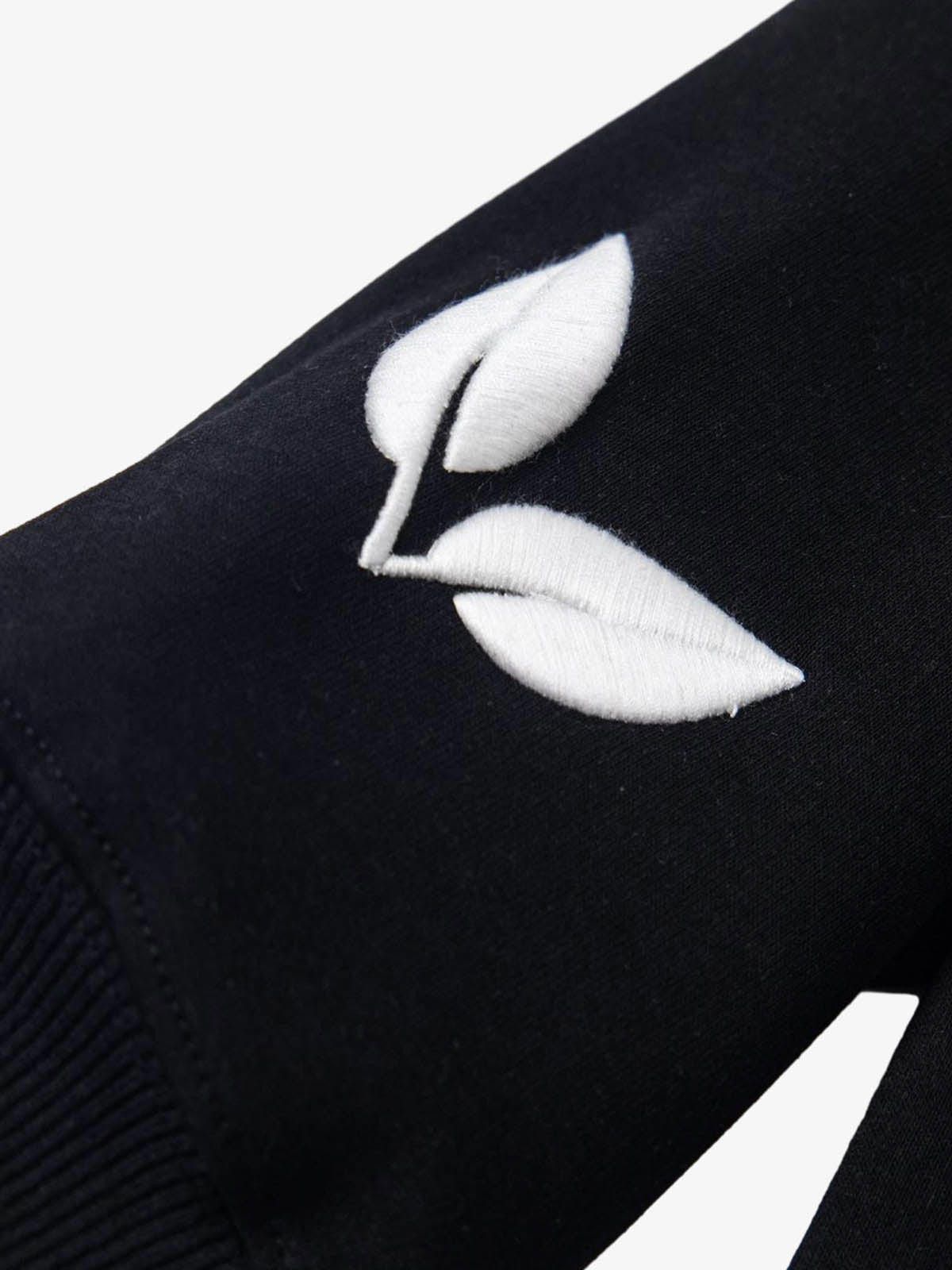 Japanese Brand Black Embroidered Hoodie, Relaxed Fit Hooded Sweatshirt Size US M / EU 48-50 / 2 - 7 Thumbnail