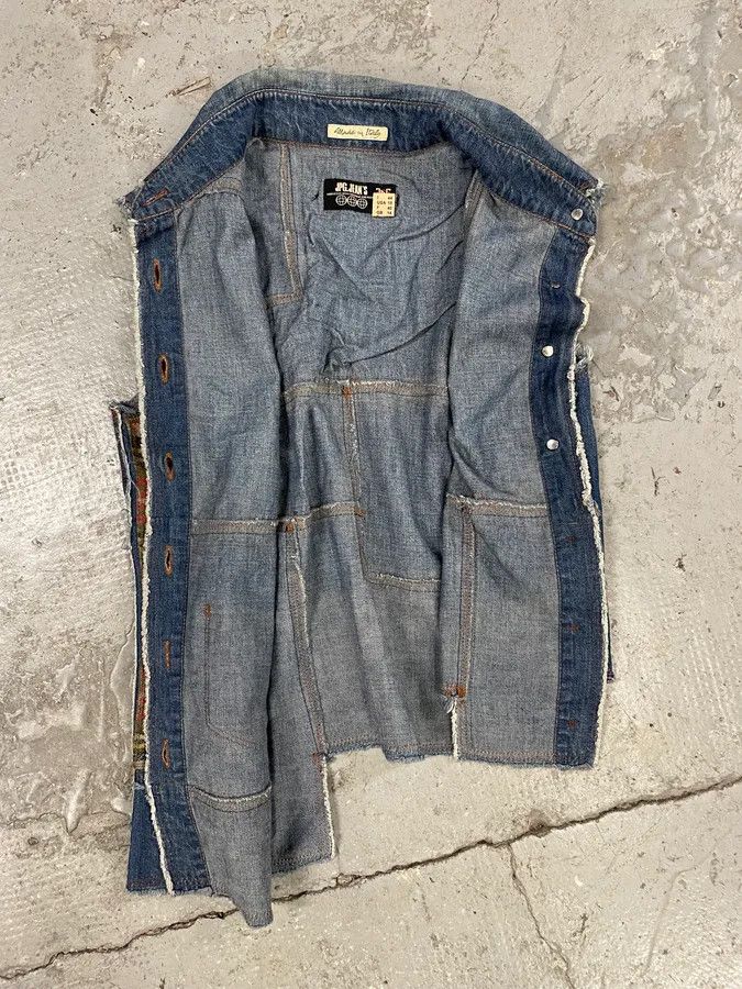 Jean Paul Gaultier 2000s Jean Paul Gaultier Asymmetrical Patchwork Wool Denim Jacket Size S / US 4 / IT 40 - 8 Thumbnail