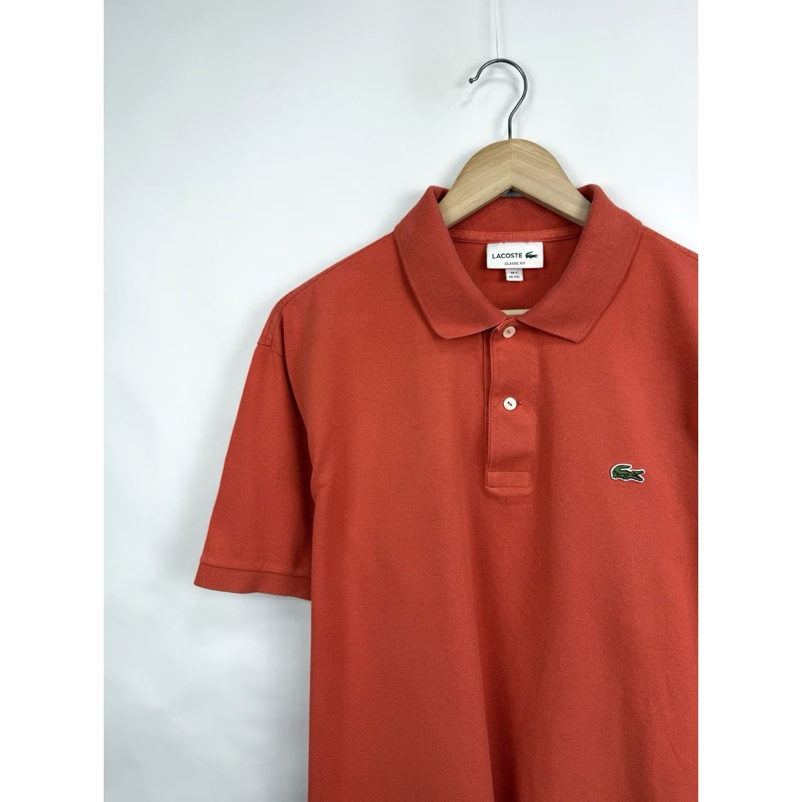 Lacoste VINTAGE Lacoste Polo T-Shirt Classic Fit Made in France Retro Size 2XL Orange Mens Size US XXL / EU 58 / 5 - 3 Thumbnail