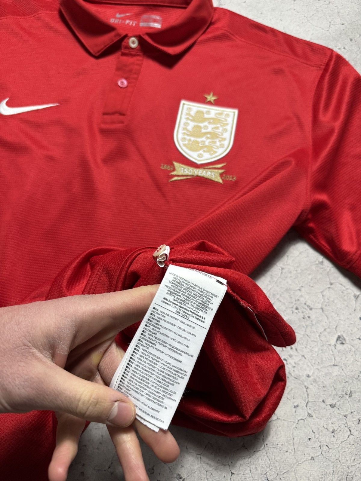 Nike Nike England Team 2013/2014 Vintage Soccer Jersey Size US XL / EU 56 / 4 - 7 Thumbnail