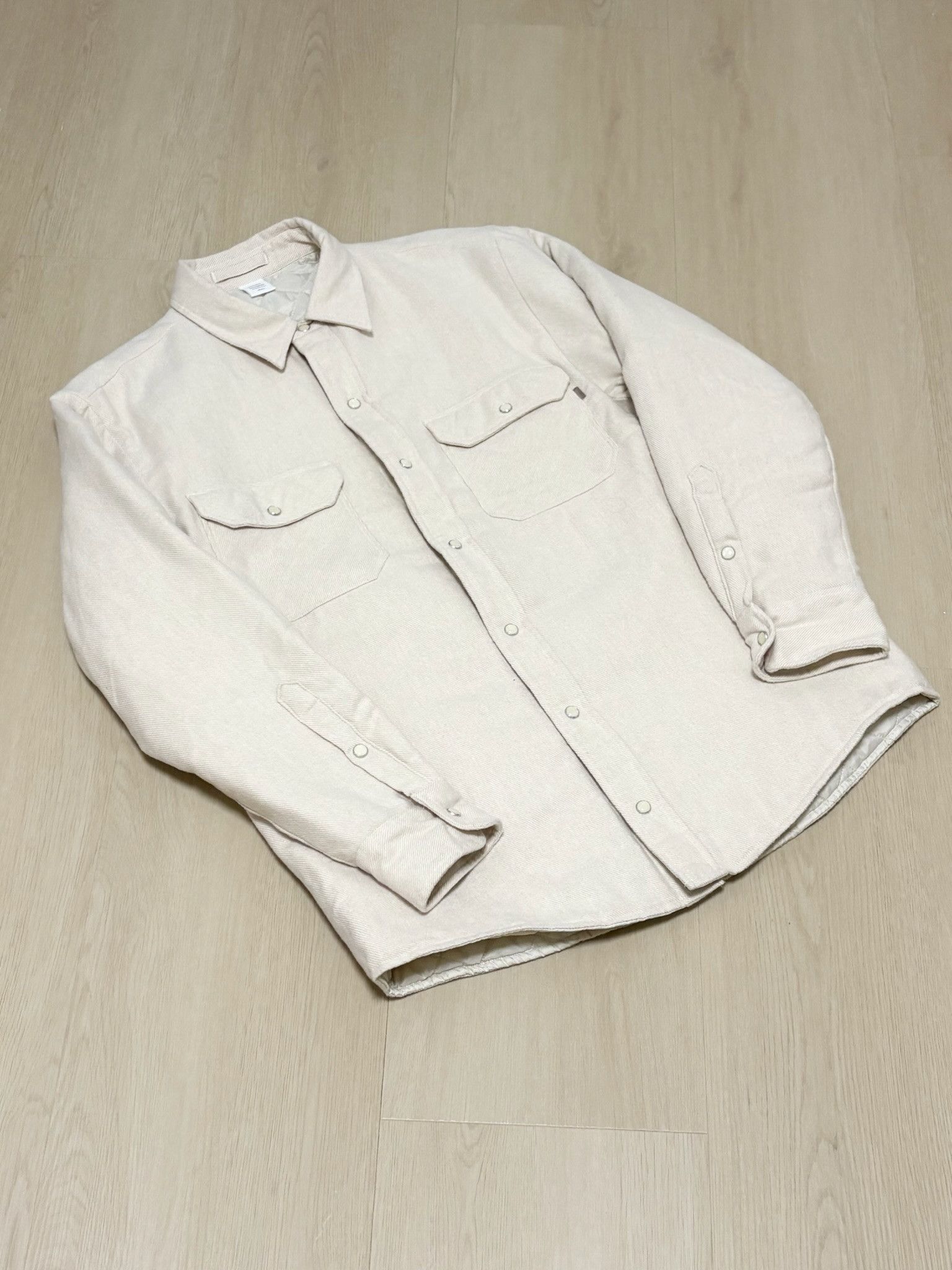 JJJJound JJJJound Beige Padded Flannel Size US S / EU 44-46 / 1 - 1 Thumbnail