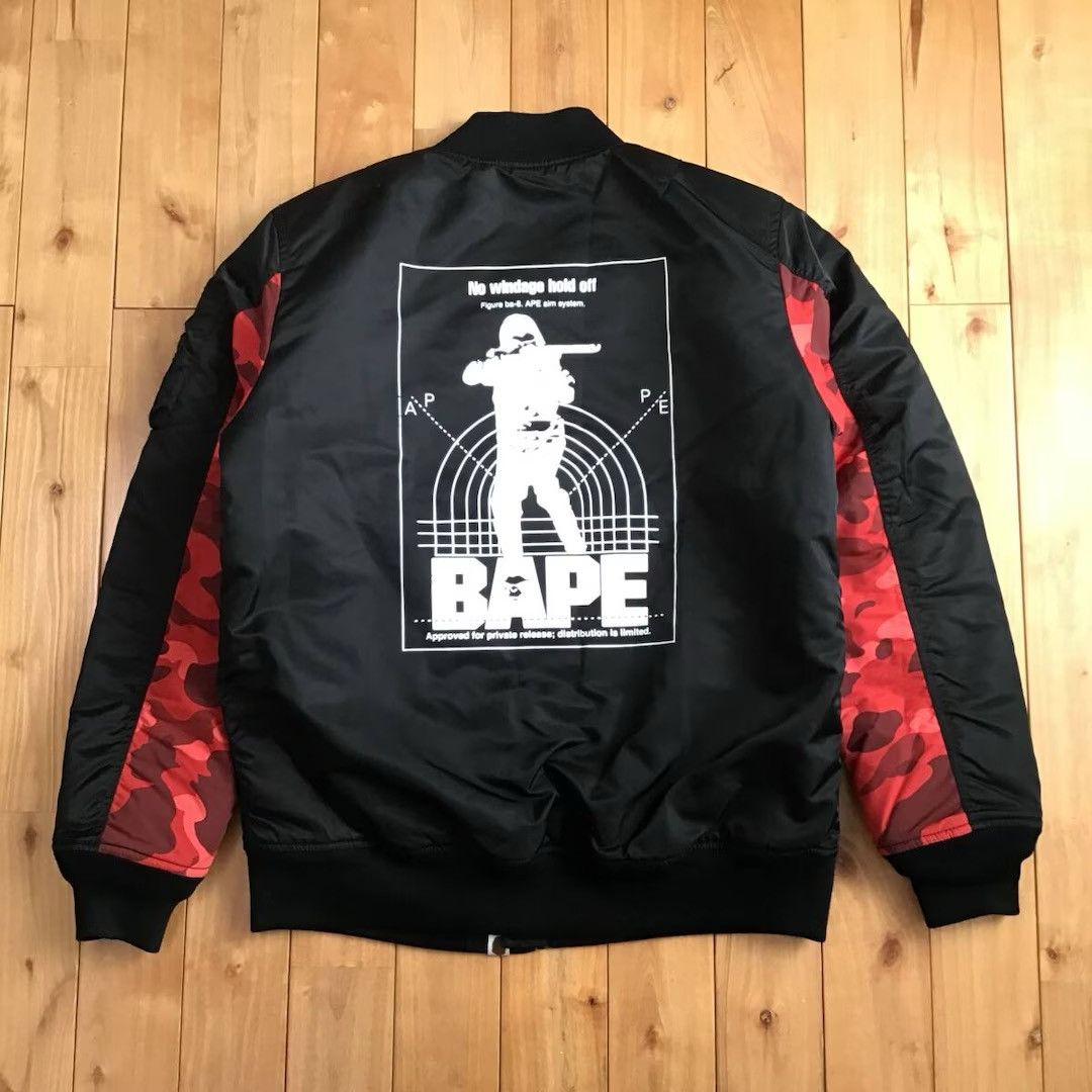 Bape BAPE HUNTING LOGO MA-1 Bomber Jacket a bathing ape Size US L / EU 52-54 / 3 - 1 Thumbnail