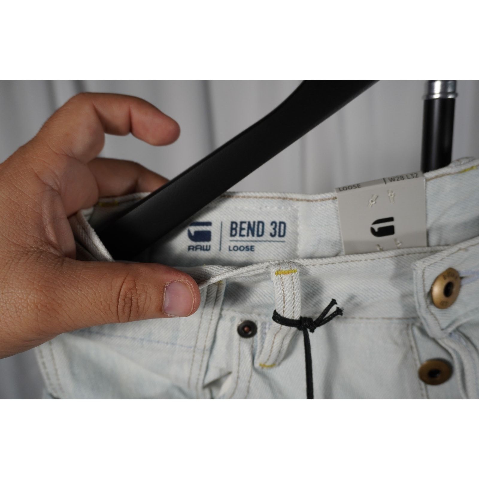 G-Star G-Star Raw Bend Loose Jeans W28 L32 Light Wash Denim Size US 28 / EU 44 - 3 Thumbnail