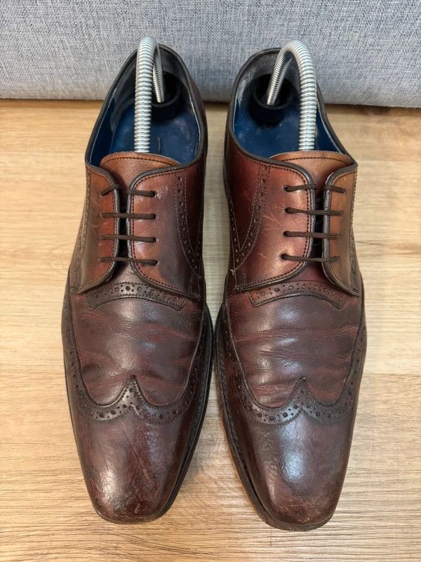 Barker Barker England Brown Leather Derby Brogue Lace Ups 7 41 Size US 8 / EU 41 - 4 Thumbnail