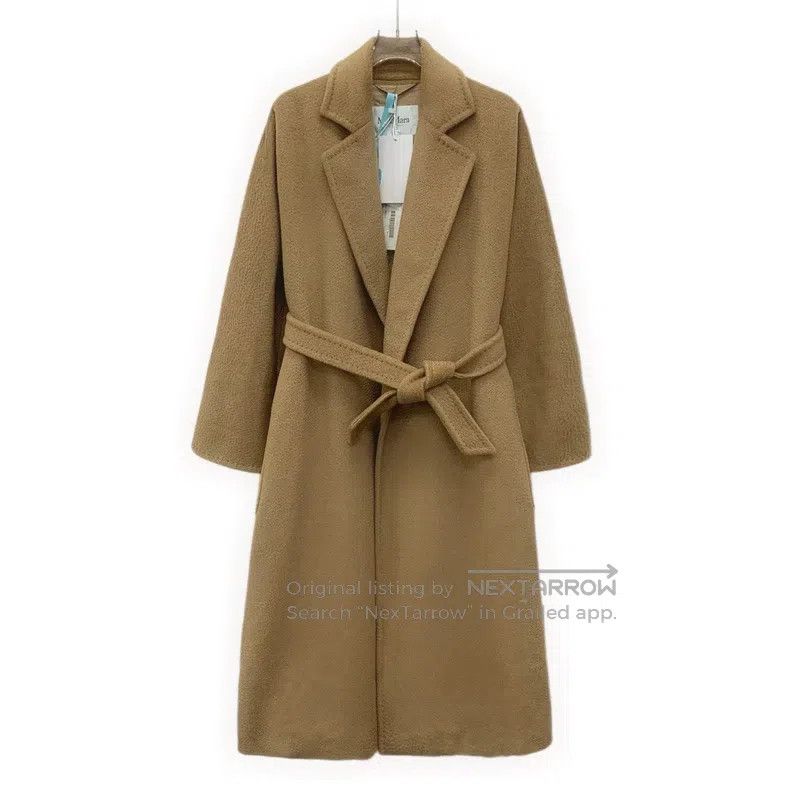 Max Mara Max Mara Brown Camel Hair Collar Belted Coat Size XXS / US 00 / IT 34 - 1 Thumbnail