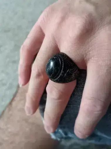Ring Of Fire Stones Ring in Stainless Steel Jewelry Size ONE SIZE - 3 Thumbnail