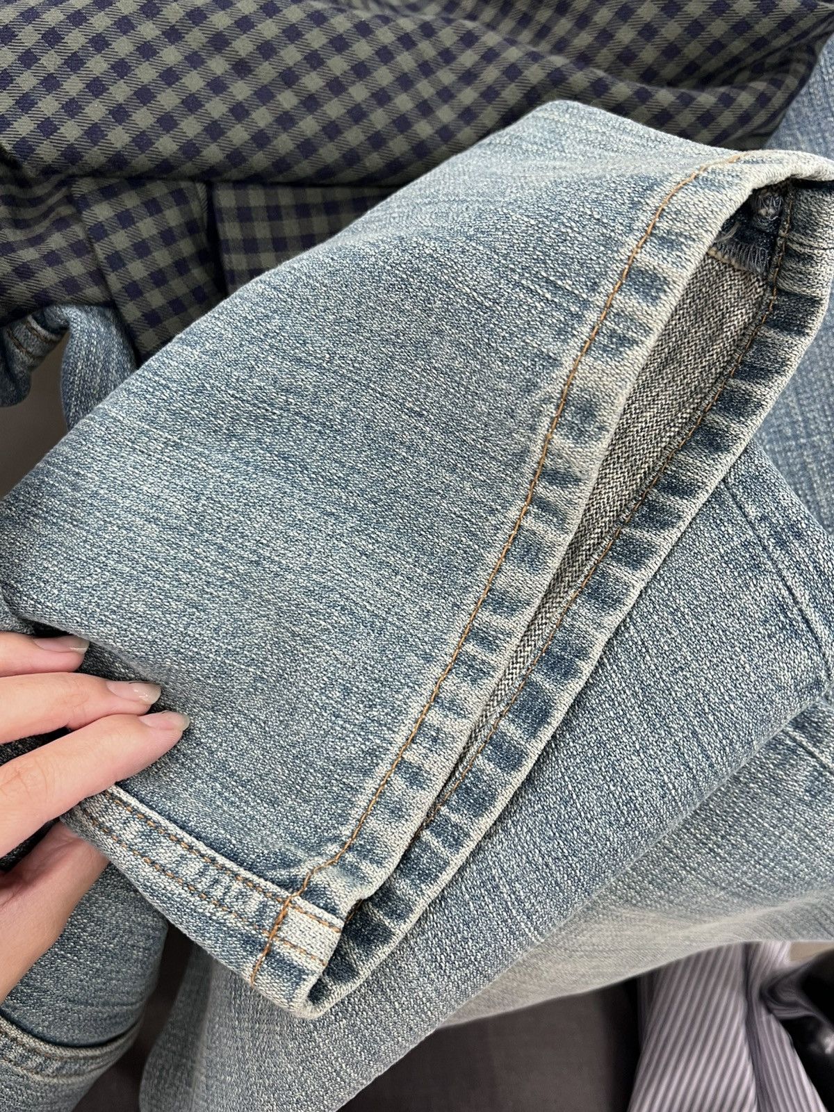 Balenciaga Balenciaga Hybrid Flannel Shirt Jeans Size US 35 - 15 Thumbnail