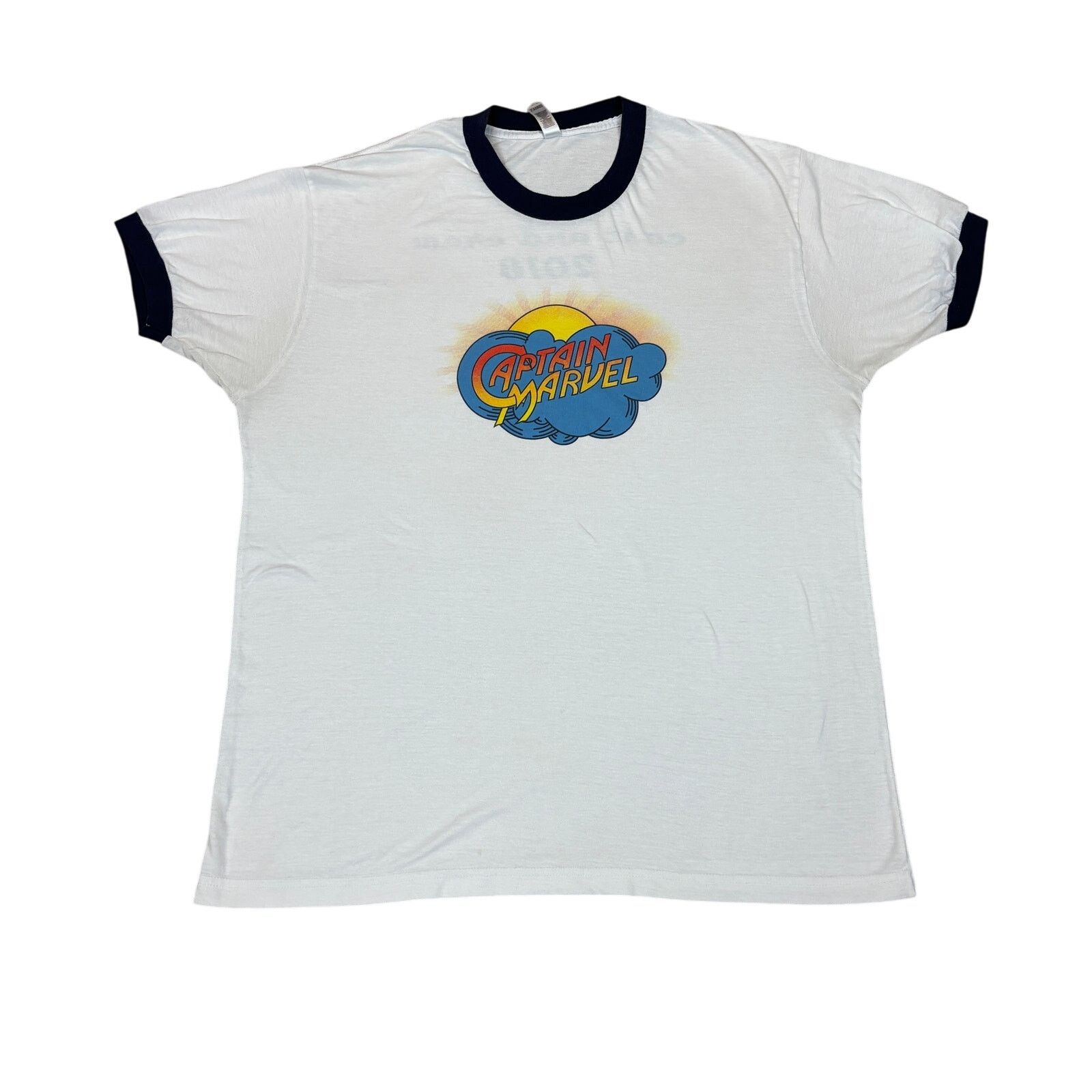 American Apparel × Disney × Marvel Comics Captain Marvel Cast and Crew 18 Ringer Shirt XL Brie Larson Size US XL / EU 56 / 4 - 1 Thumbnail