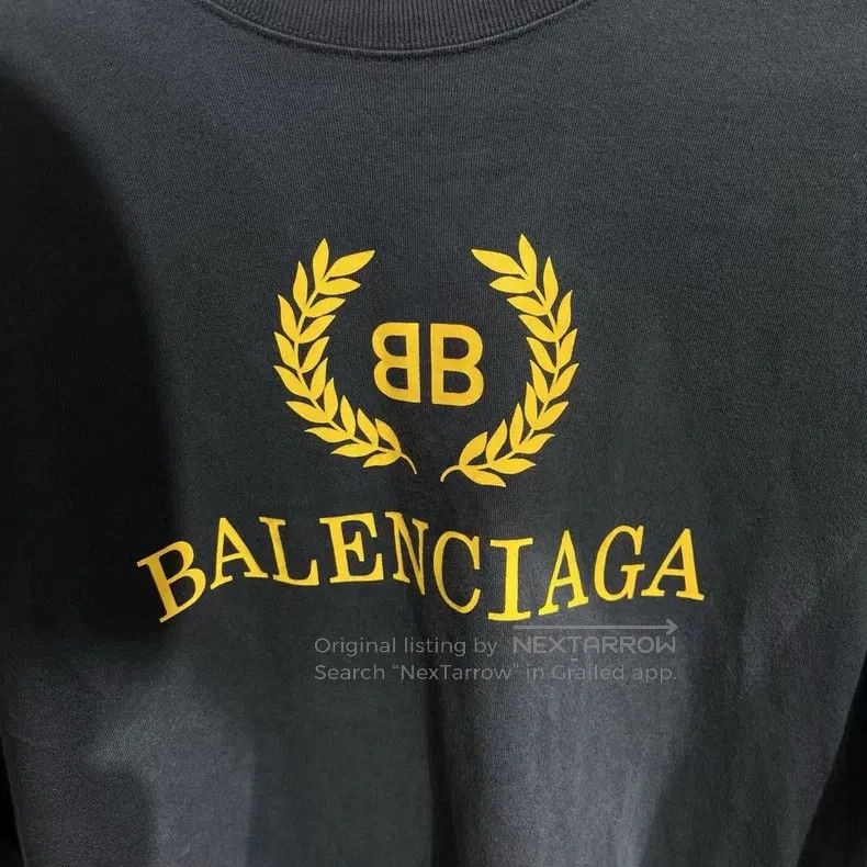 Balenciaga Balenciaga Navy blue wheat pattern short sleeve, size XS Size US XS / EU 42 / 0 - 3 Thumbnail