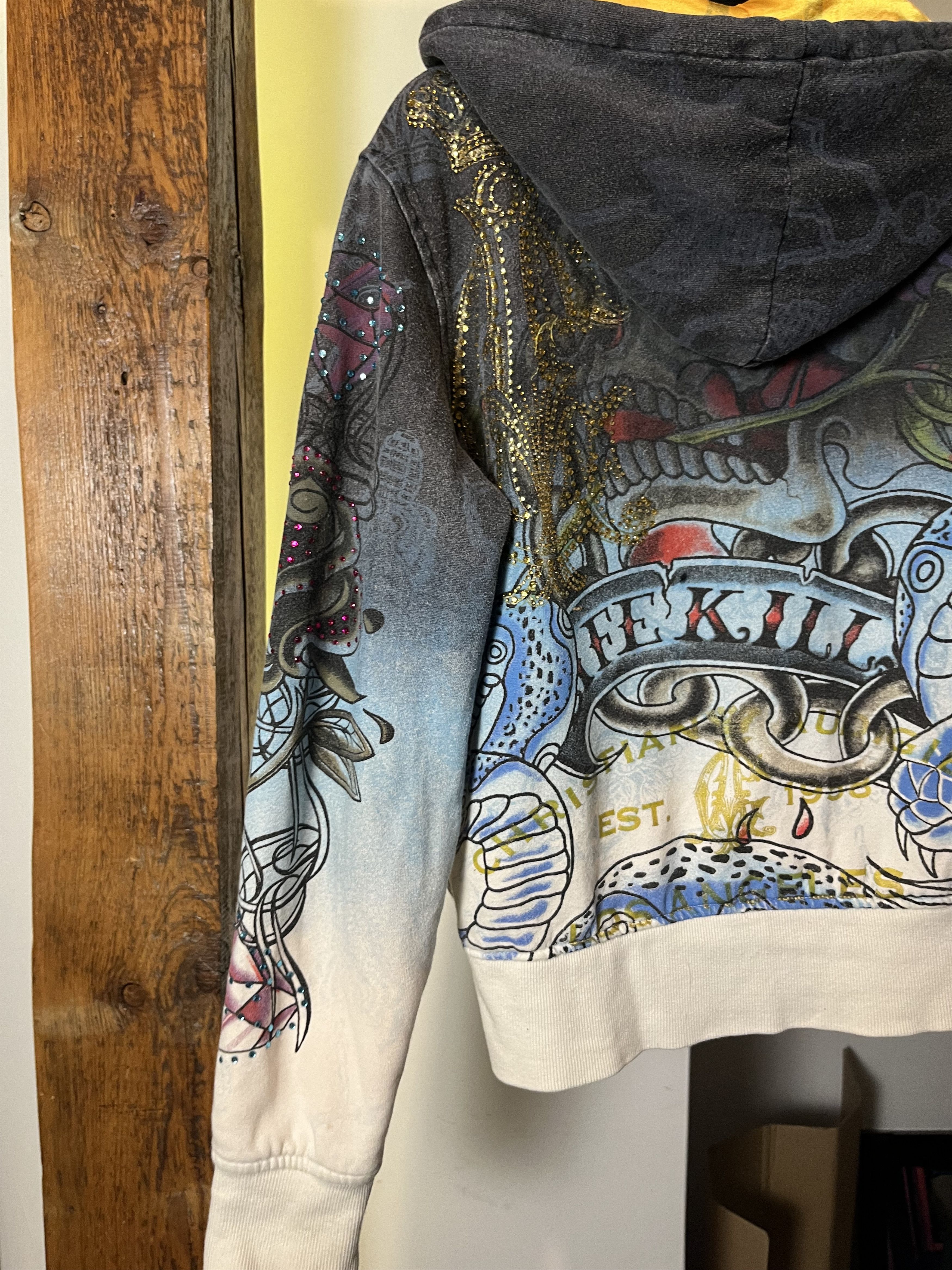 Christian Audigier × Ed Hardy × Vintage Ed Hardy By Christian Audigier Zip Hoodie Size M / US 6-8 / IT 42-44 - 5 Thumbnail