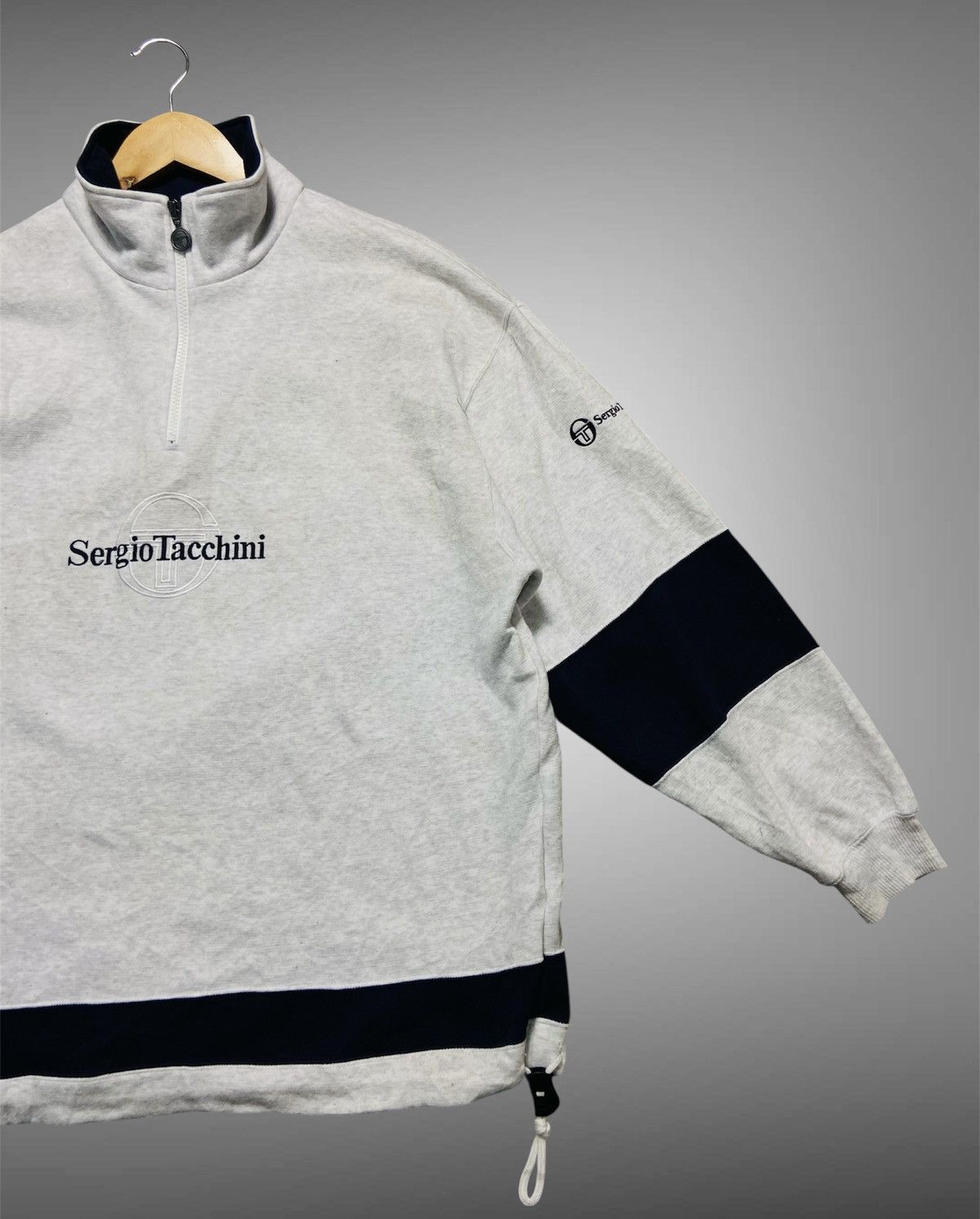 Sergio Tacchini Vintage Sergio Tacchini Half Zipper Seeatshirt Size US L / EU 52-54 / 3 - 5 Thumbnail