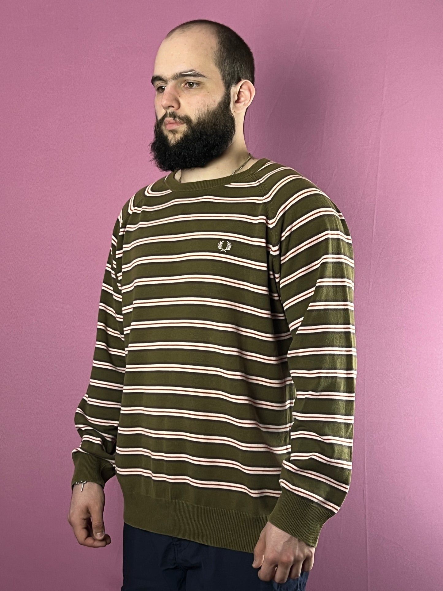 Fred Perry Fred Perry Vintage Men's Striped Sweater - XL Size US XL / EU 56 / 4 - 1 Thumbnail