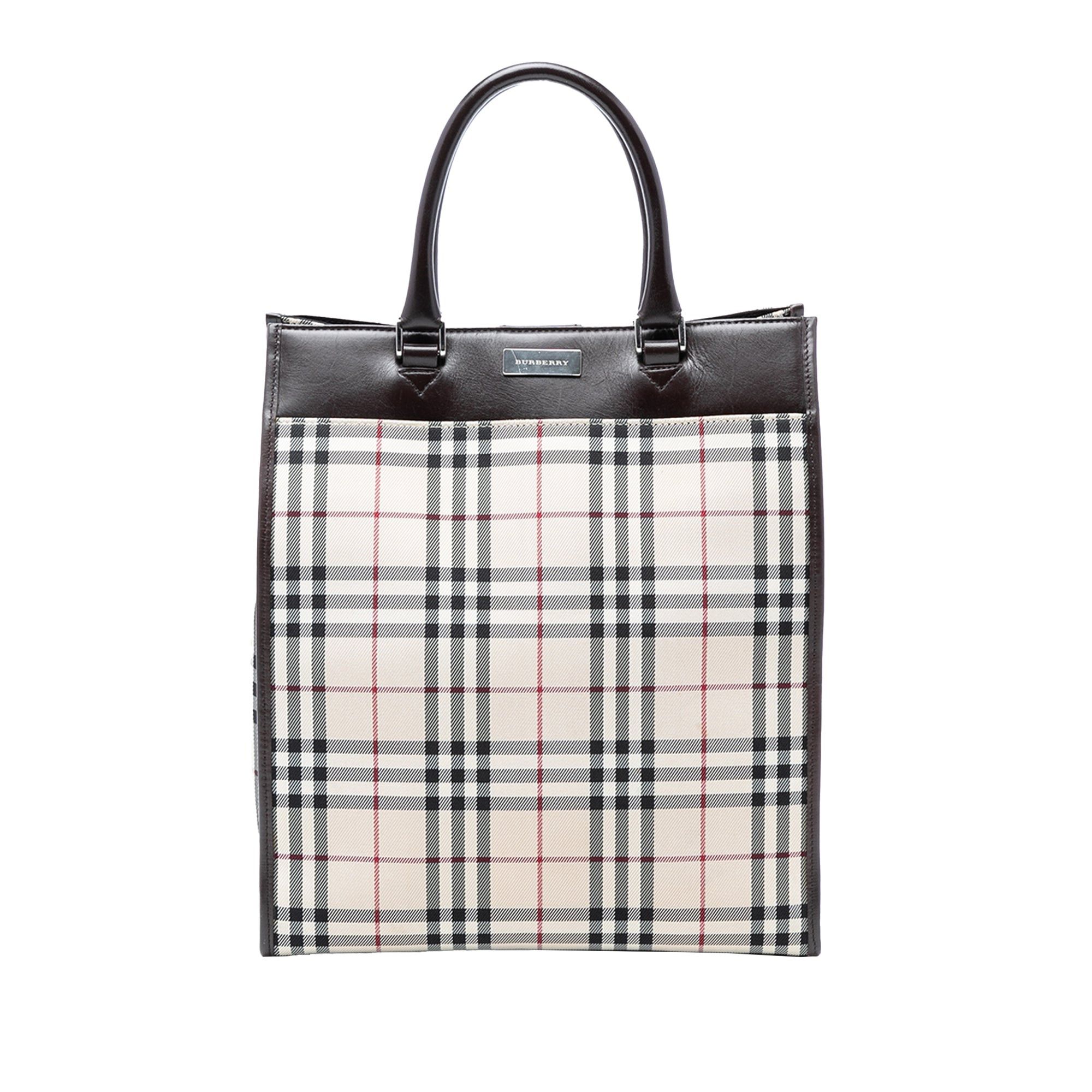 Burberry House Check Canvas Tote Size ONE SIZE - 1 Thumbnail