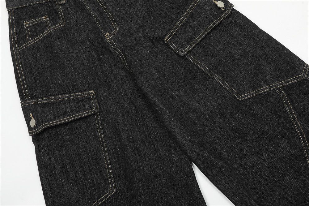 Japanese Brand Men's street loose multi-pocket scimitar jeans y2k Size US 32 / EU 48 - 5 Thumbnail