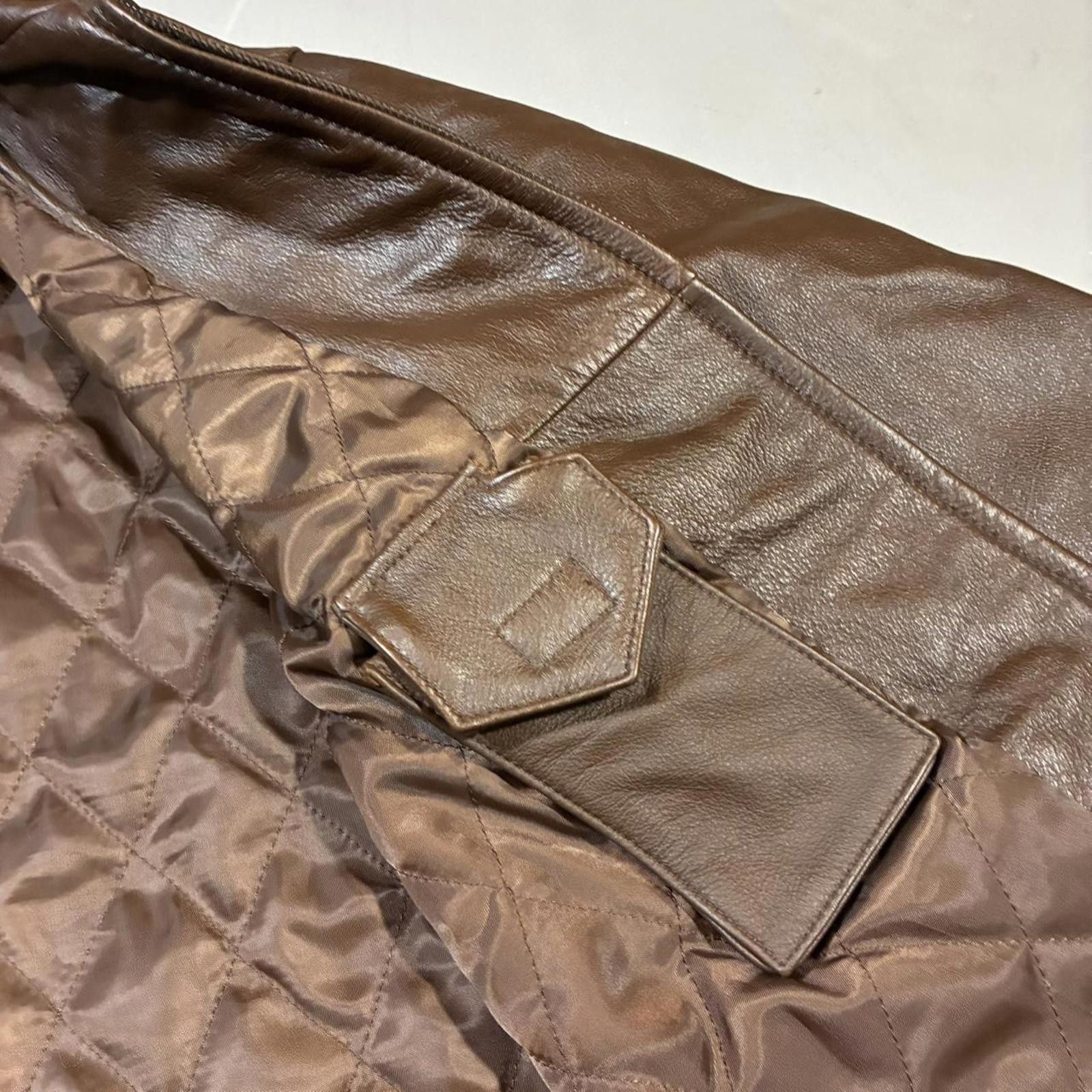 St. Johns Bay Vintage 90s St. Johns Bay Brown Leather Blazer Jacket Size US XL / EU 56 / 4 - 3 Thumbnail
