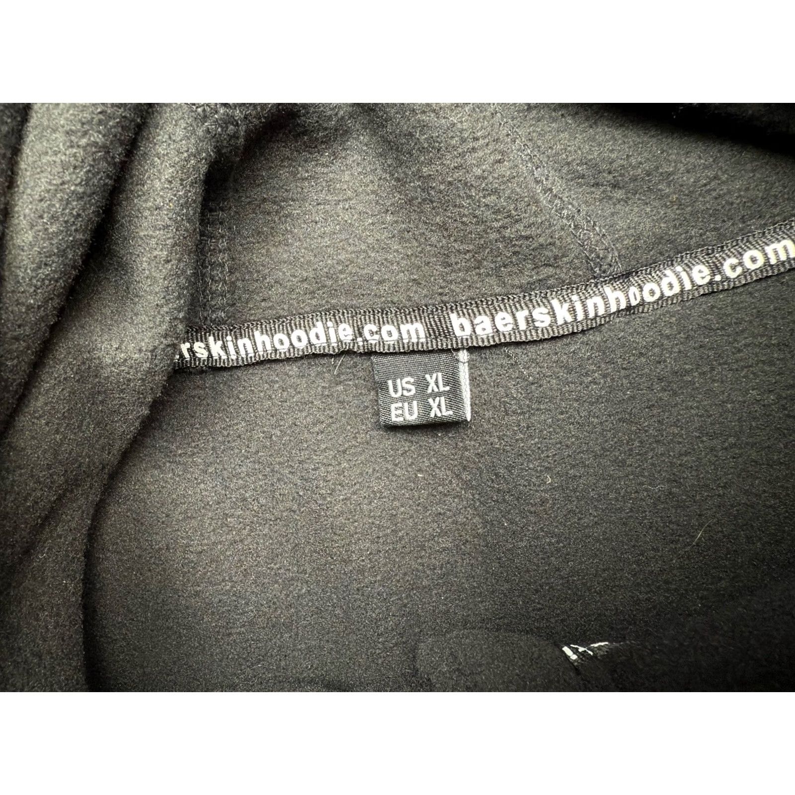 Vintage Baerskin Mens XL Tactical V1 Full Zip Hoodie Black Heavy Weight Fleece Jacket Size US XL / EU 56 / 4 - 6 Thumbnail
