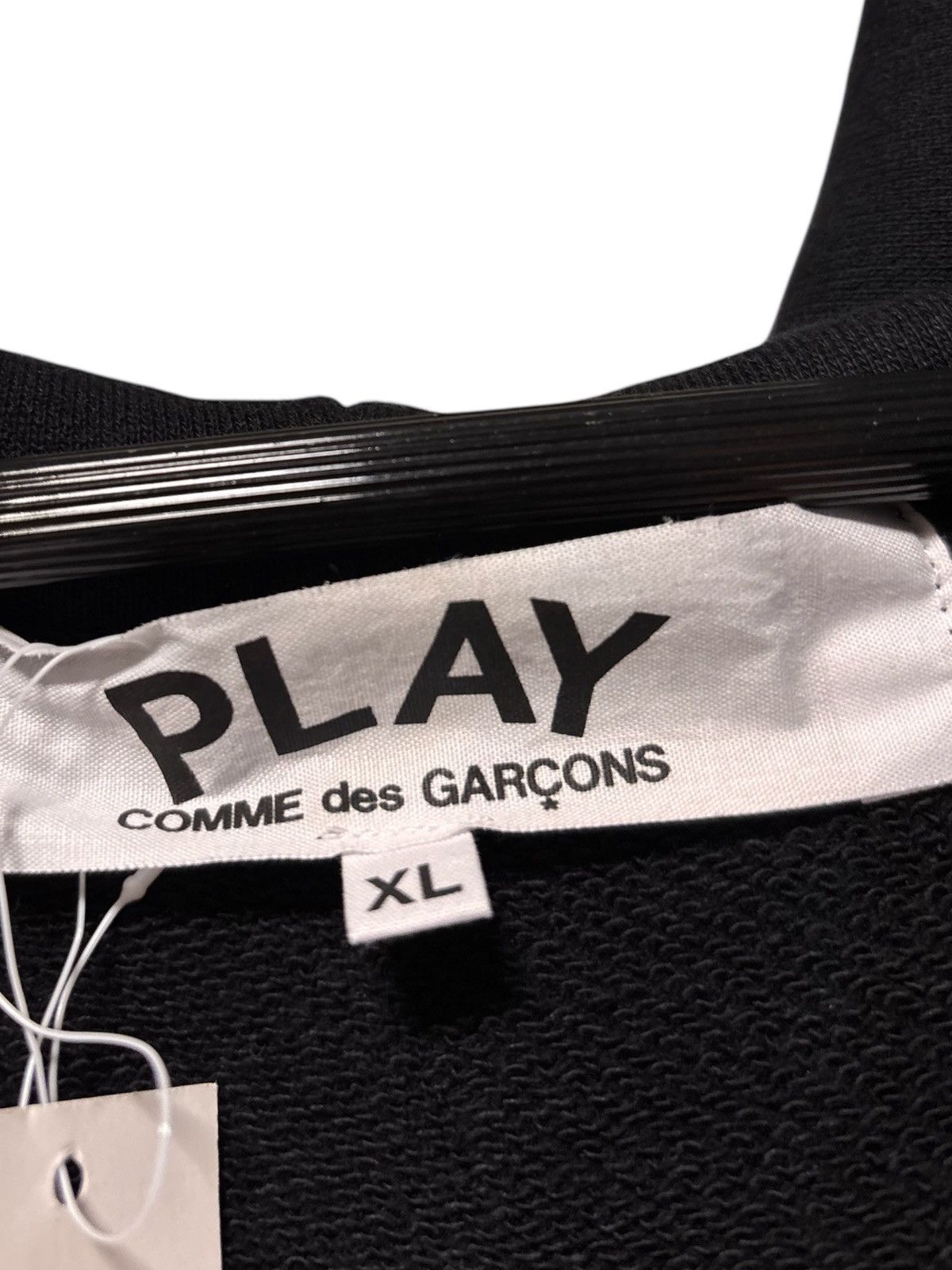Comme des Garcons PLAY COMME DES GARÇONS PLAY Black Zip-Up Double Heart Hoodie Size US XL / EU 56 / 4 - 9 Thumbnail