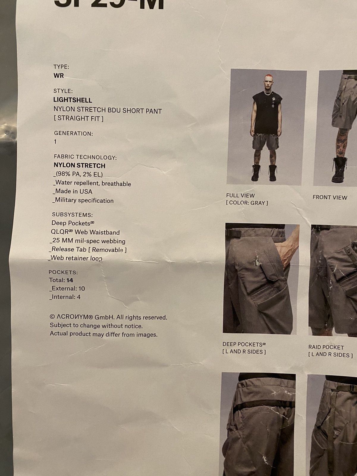 Acronym Acronym SP29-M Shorts XL Brand New Size US 38 / EU 54 - 21 Thumbnail
