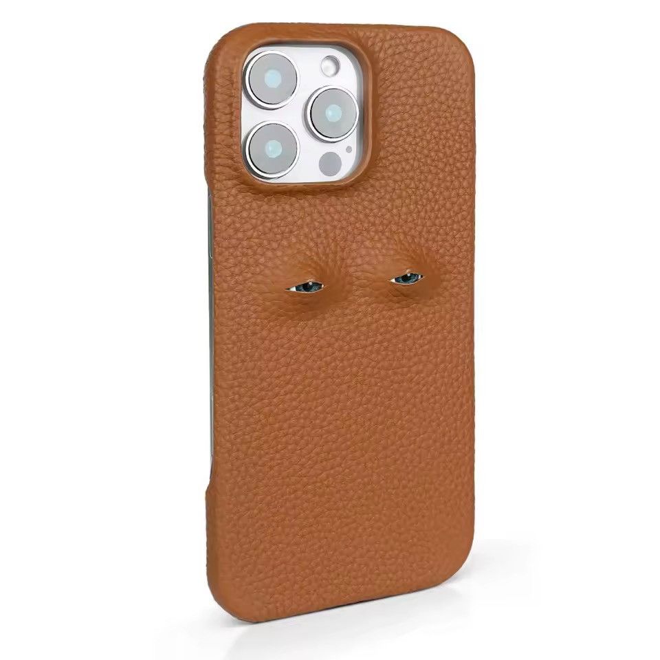 Genuine Leather Genuine Real Leather Designer Eye Iphone 16 Pro Max Case Size ONE SIZE - 6 Thumbnail