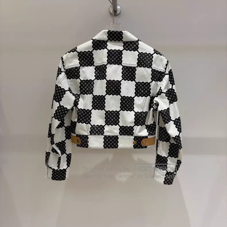 Louis Vuitton Louis Vuitton Checkerboard printed leather denim jacket Size XS / US 0-2 / IT 36-38 - 2 Thumbnail