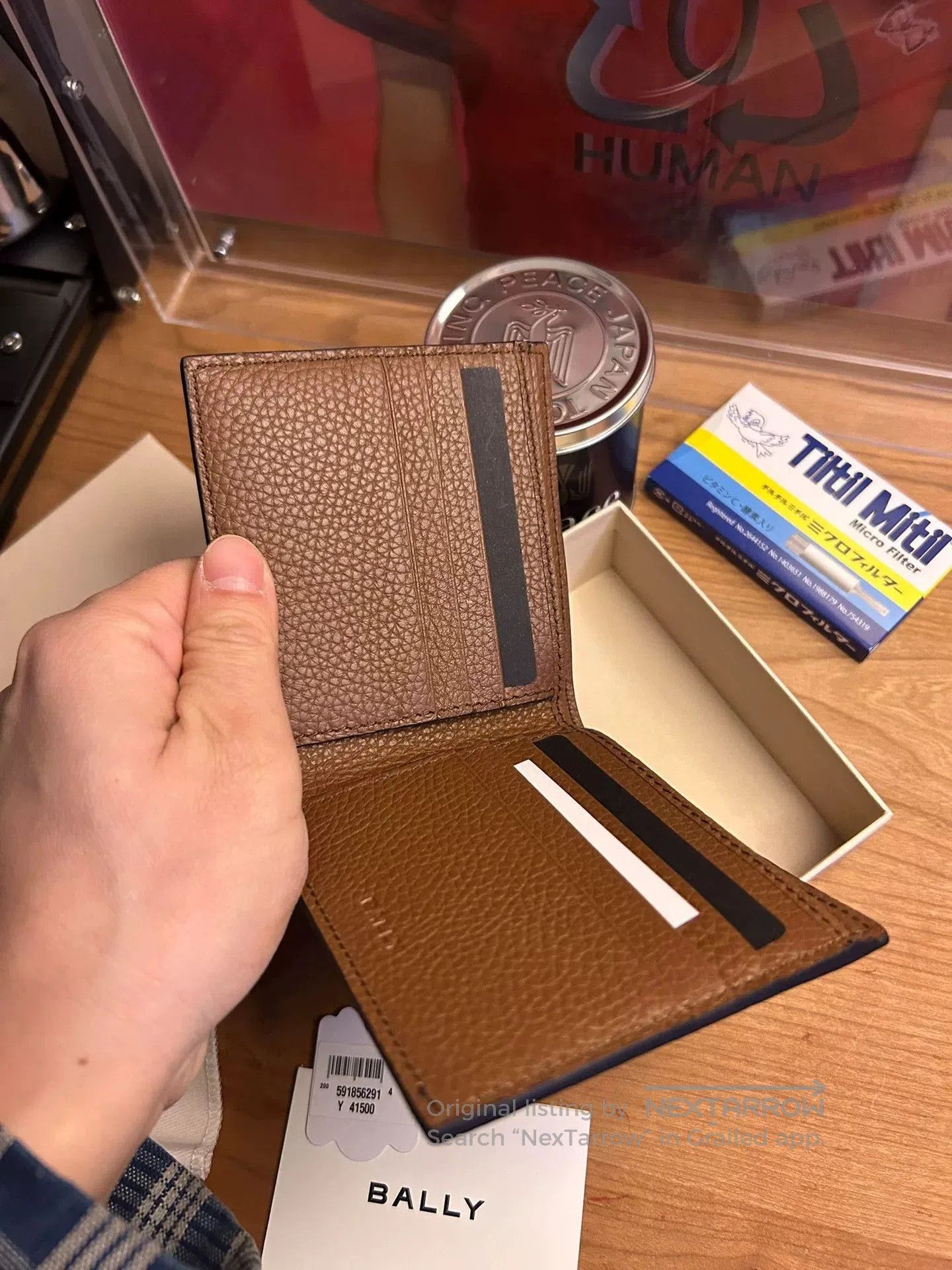 Bally Bally Brown Wallet with White Stripe. Size ONE SIZE - 6 Thumbnail