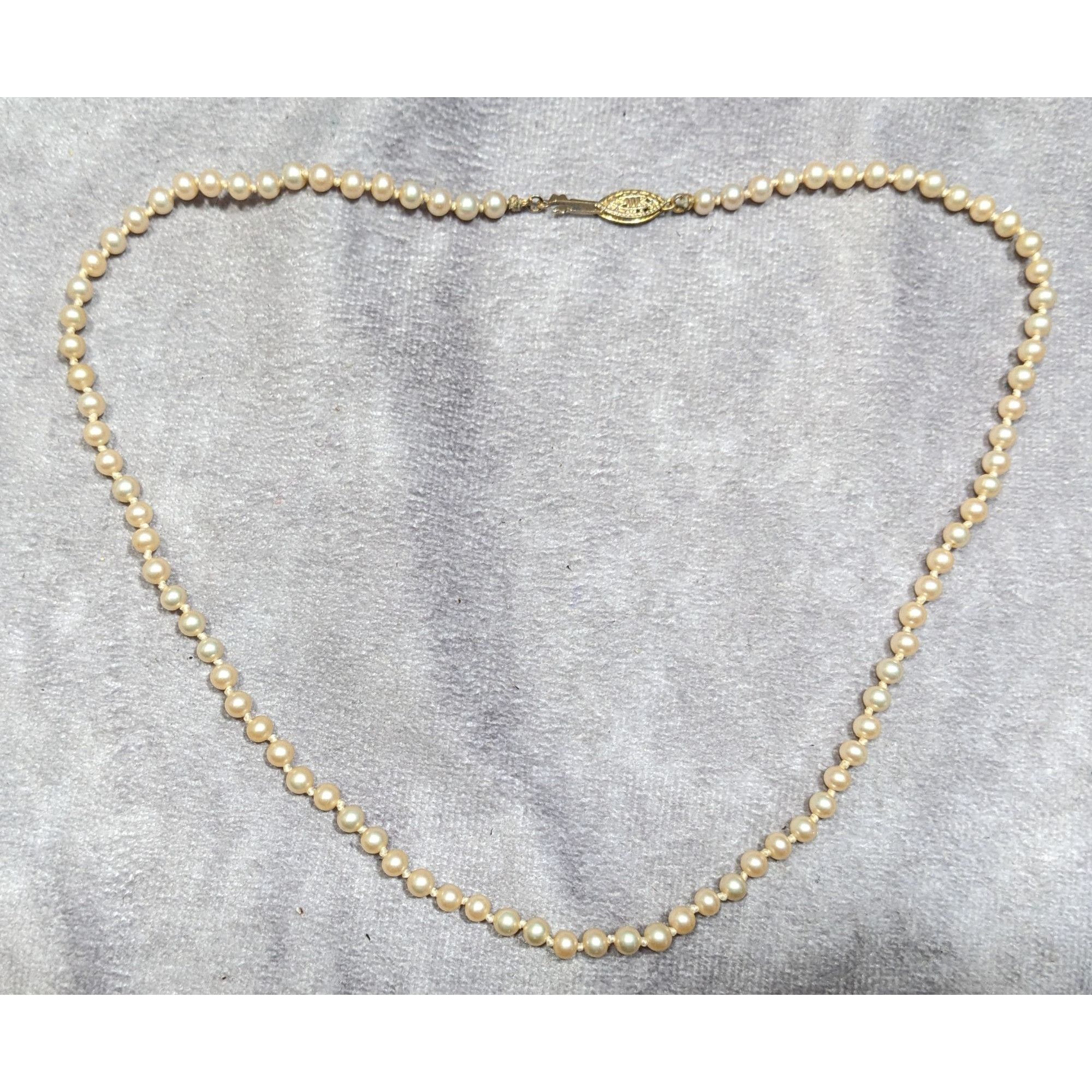 Other Vintage Champagne Faux Peal Hand Knotted Necklace Size ONE SIZE - 6 Thumbnail