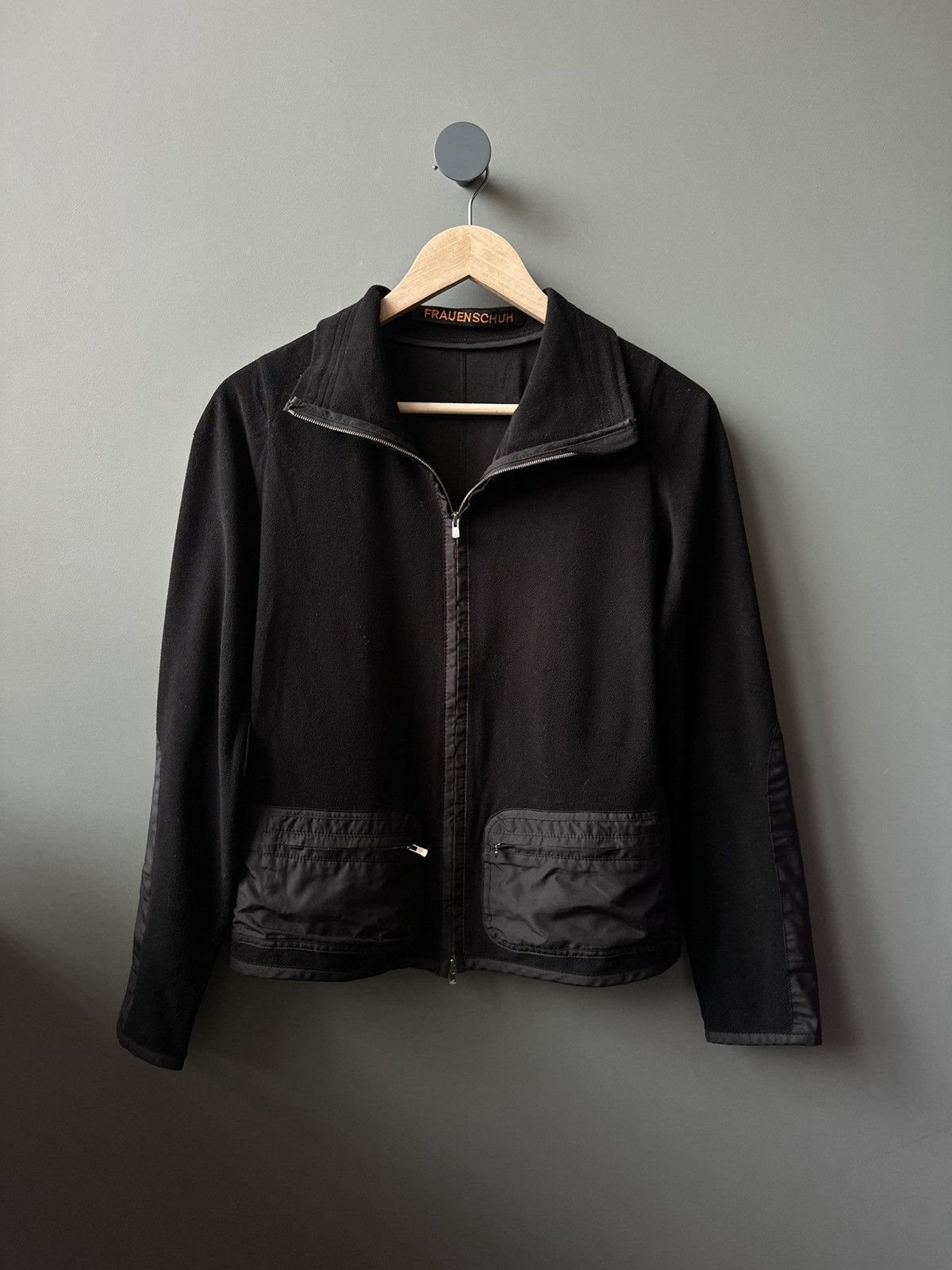 Frauenschuh Frauenschuh Black Wool Blend Zip Jacket Austria Size M Size M / US 6-8 / IT 42-44 - 1 Thumbnail
