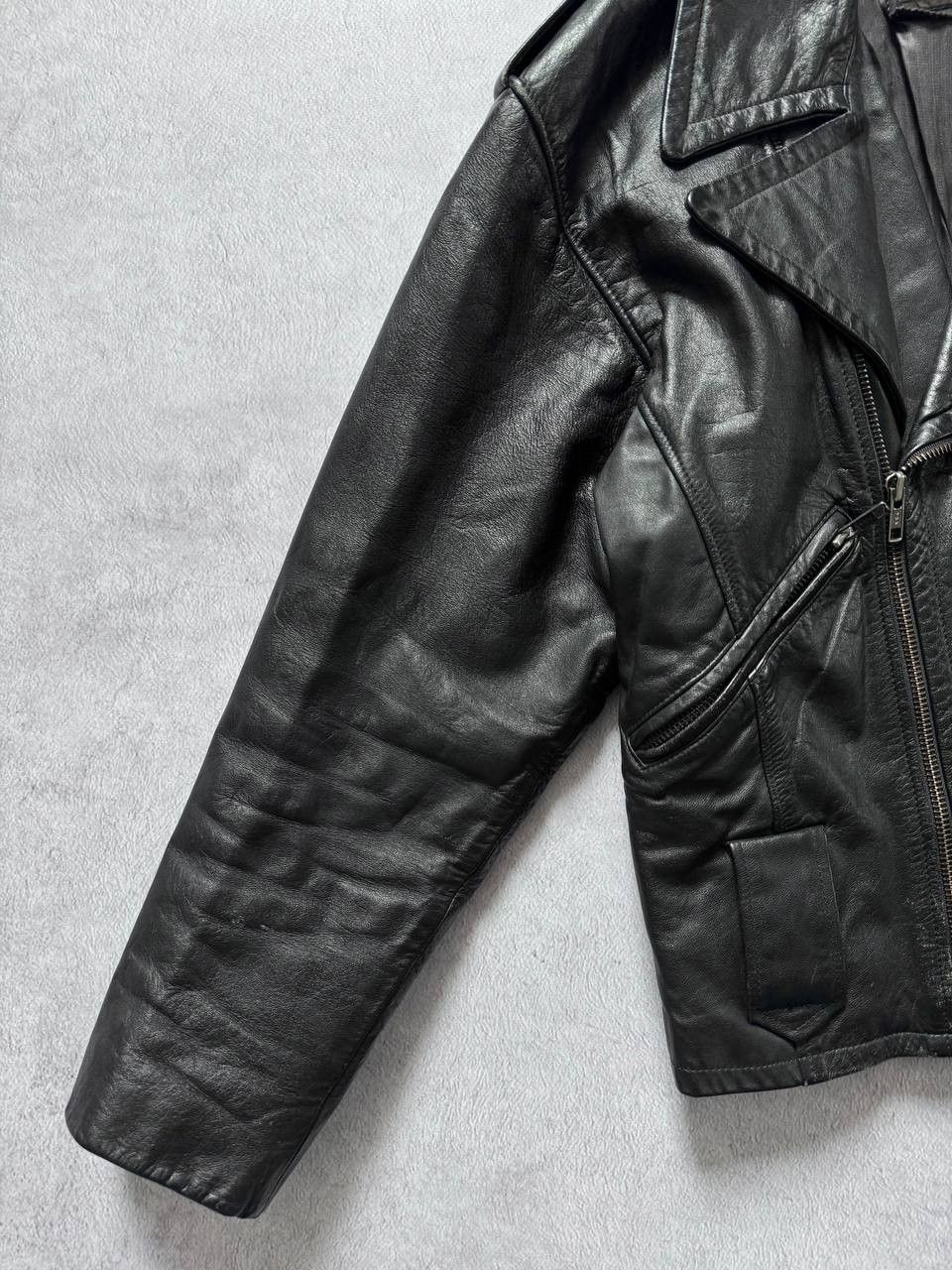 Vintage Vintage 90s Leather Black Motorcycle Jacket Size S / US 4 / IT 40 - 5 Thumbnail