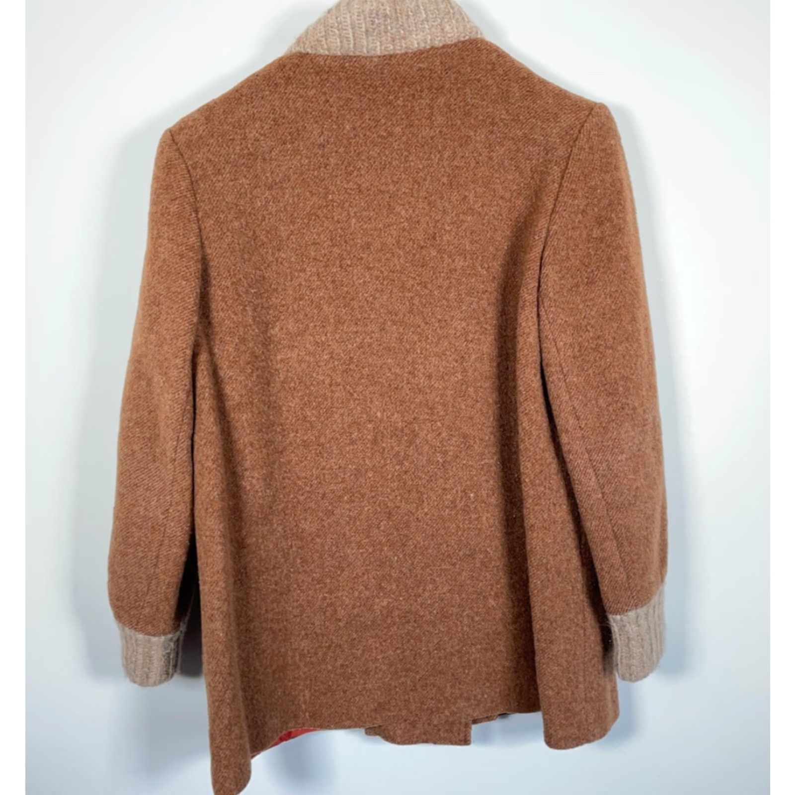 Doublet Vintage Wool Double Breasted Jacket Women M Brown Acetate Lining Mod Retro Bomber Jacket Size M / US 6-8 / IT 42-44 - 2 Thumbnail