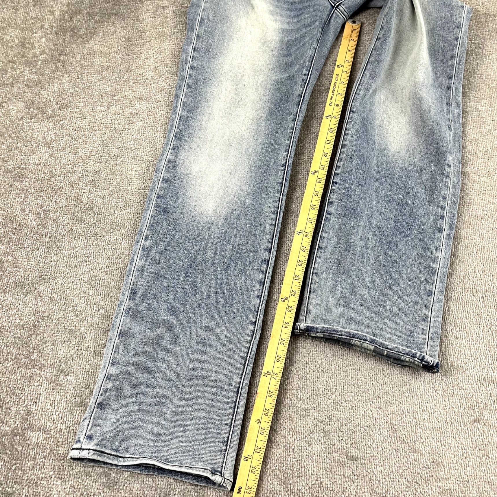 Vintage Judy Blue Jeans Womens 13/31 Denim Blue Straight High Rise Vintage Cuffed 5-Pocket Jeans Size 24" / US 00 / IT 34 - 6 Thumbnail
