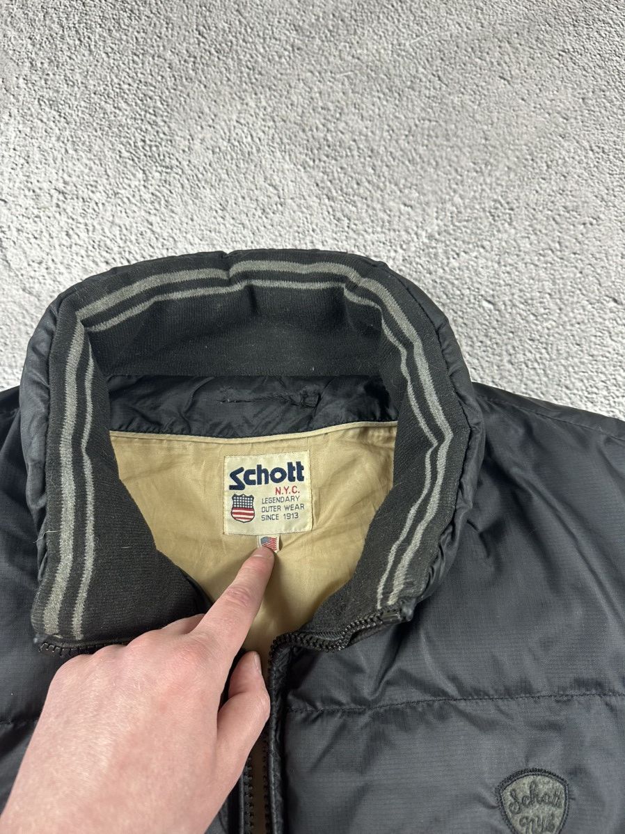 Schott × Vintage Rare Vintage Schott Down Puffer Jacket Y2K Old Money Size US XL / EU 56 / 4 - 7 Thumbnail