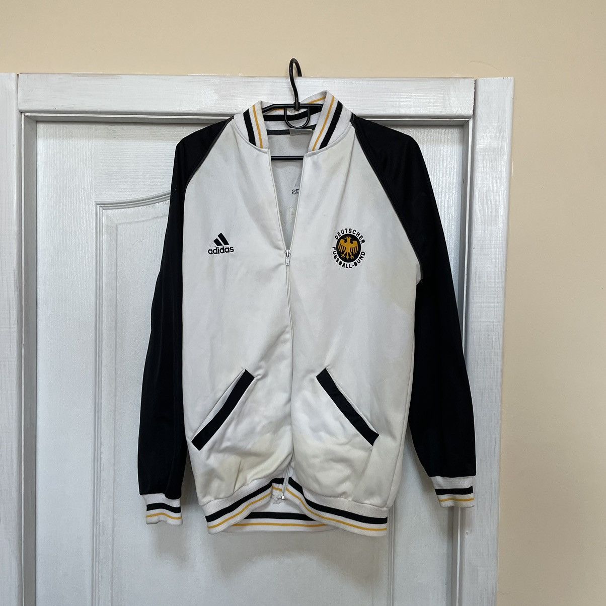 Adidas × Vintage Vintage distressed 90s Adidas Germany Zip Sweatshirt Jacket Size US M / EU 48-50 / 2 - 1 Thumbnail