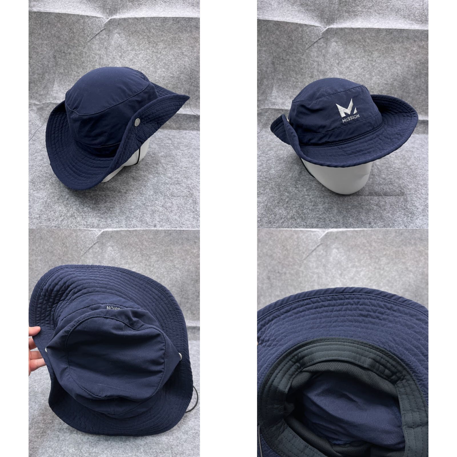 Commission Mission Hat Adult One Size Blue Polyester Spandex Camouflage Bucket Hat Hike Camp Travel Casual Workwear Men Mens Size ONE SIZE - 8 Thumbnail