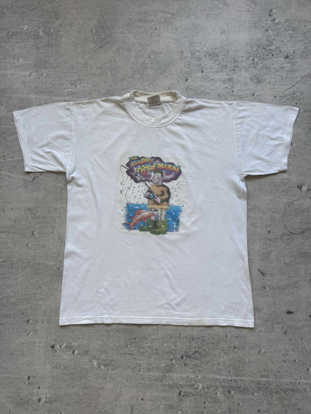 Vintage The Happy Fisherman t shirt 90s Size US L / EU 52-54 / 3 - 1 Thumbnail