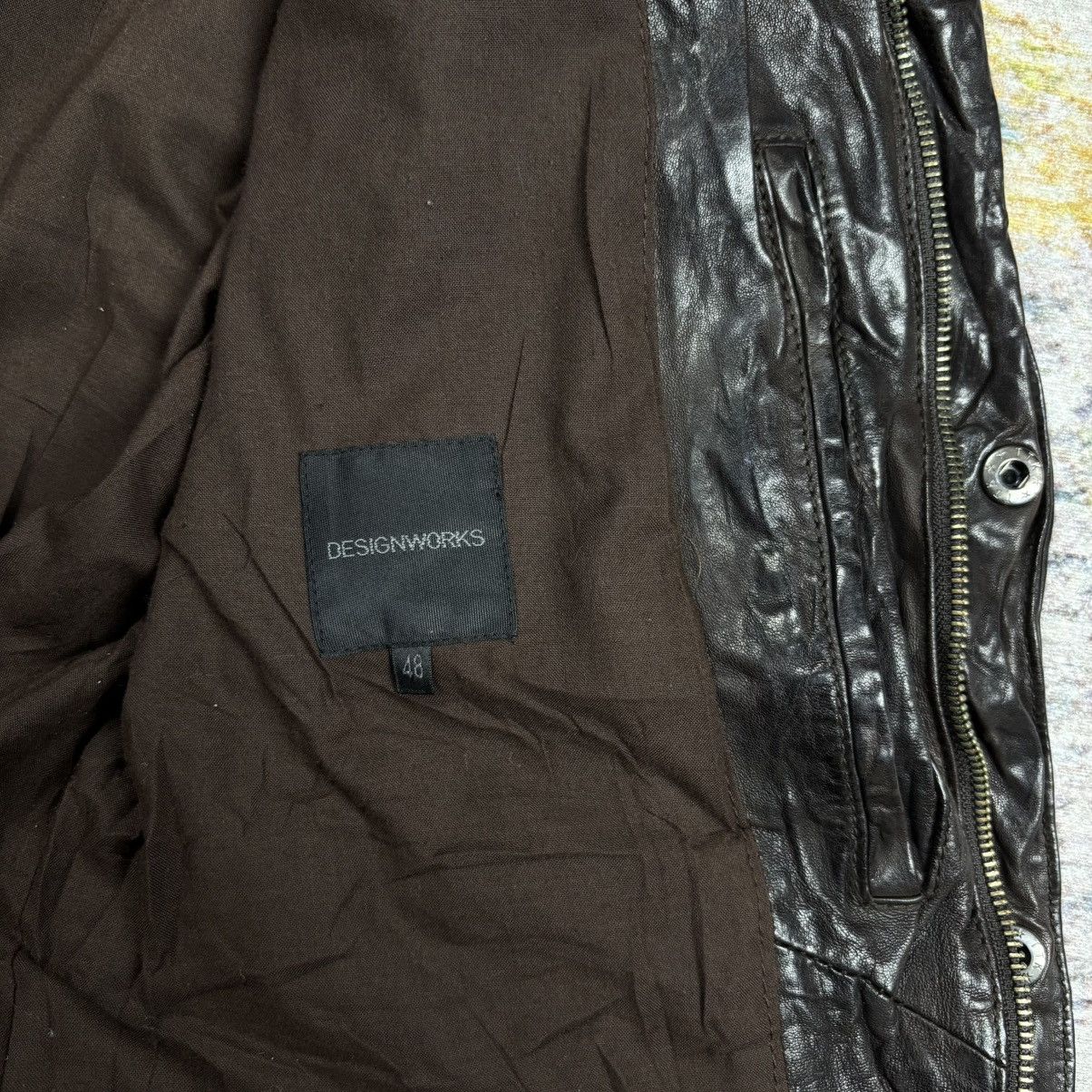 Isamu Katayama Backlash Designworks wrinkled leather jacket double zipper Size US M / EU 48-50 / 2 - 11 Thumbnail