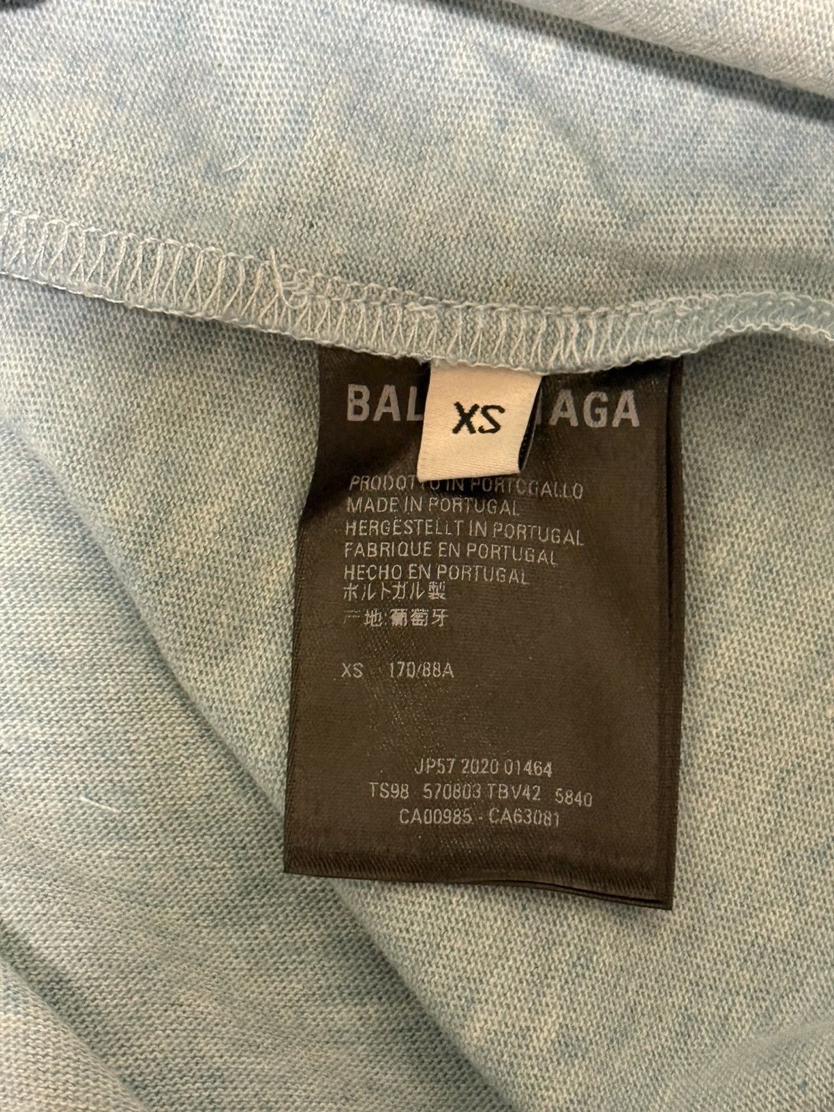 Balenciaga Balenciaga sky blue t shirt Size US XS / EU 42 / 0 - 6 Thumbnail