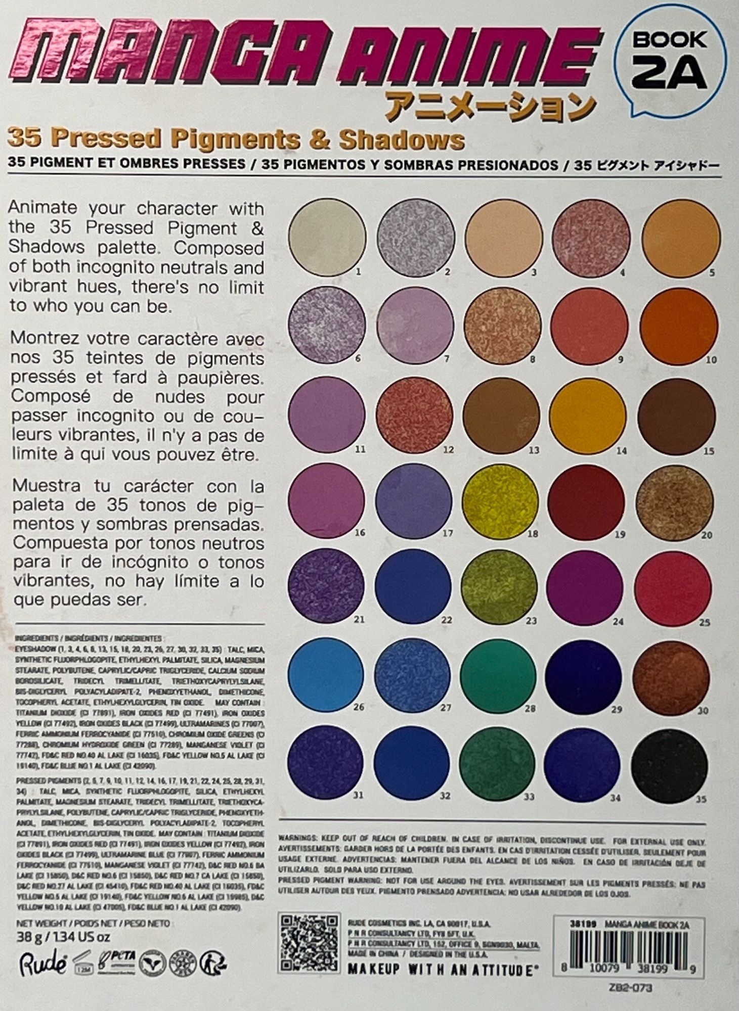 Other Rude Cosmetics - Japanese Manga Anime 35 Pressed Pigment Eye Size ONE SIZE - 12 Thumbnail