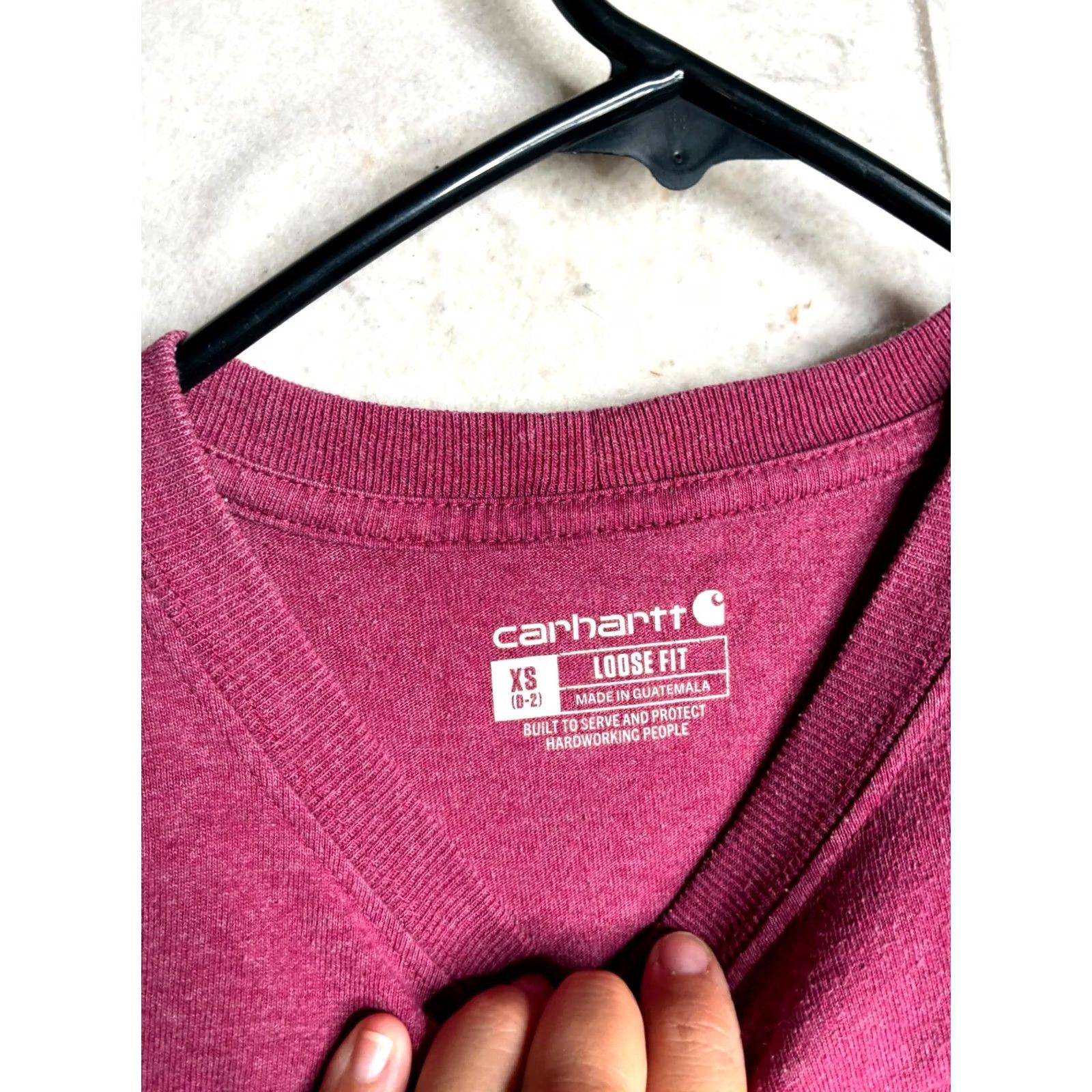 Carhartt Carhartt Shirt Mens XS Maroon Pocket Loose Fit Short Sleeve Crew Neck Size US XS / EU 42 / 0 - 3 Thumbnail
