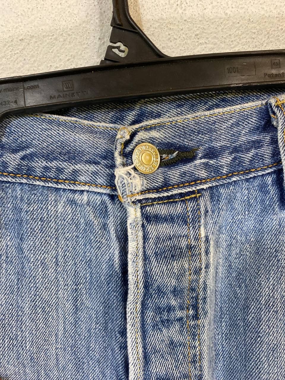 Levi's levis 501 lightwash denim nice design Size US 40 / EU 56 - 10 Thumbnail