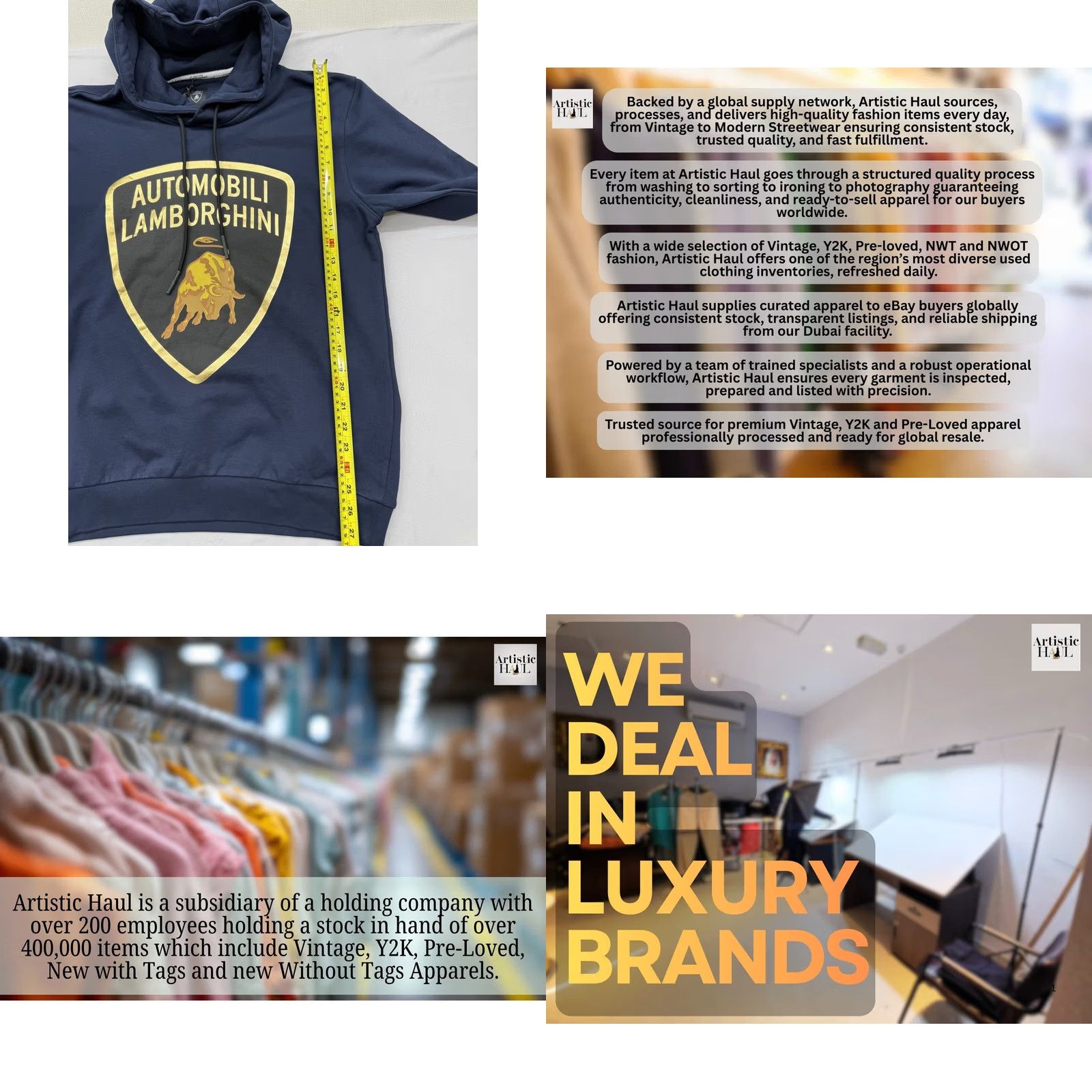 Lamborghini Lamborghini Navy Blue Full Zip Fleece Hoodie Men’s L Regular Size US L / EU 52-54 / 3 - 8 Thumbnail