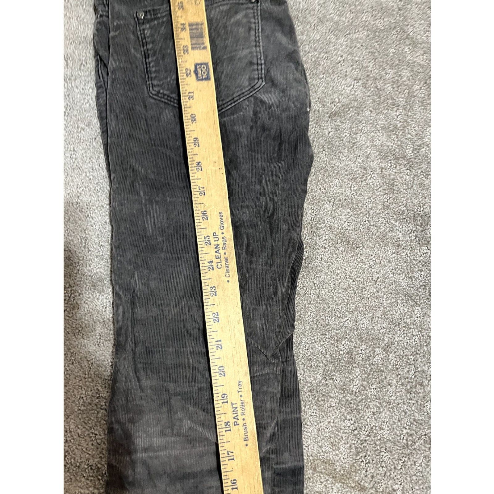 Free People VINTAGE Free People Black Corduroy Skinny Pants Womens 26 X 30 Boho Retro Stretch Inseam 31 Fall Winter Size 26" / US 2 / IT 38 - 6 Thumbnail