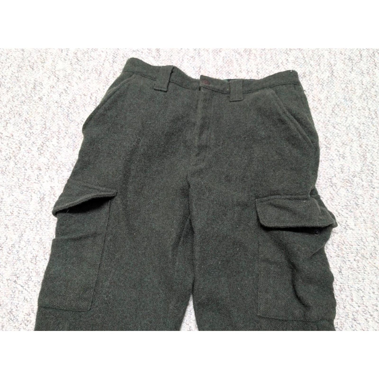 Vintage VINTAGE Cabela's hunting WOOL cargo pants 32x26 green Men Pants Wool Cargo Size US 32 / EU 48 - 3 Thumbnail