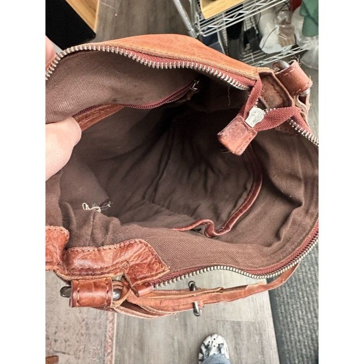 Other Vilenca Holland Tan Leather Crossbody Bag with Circular Weav Size ONE SIZE - 6 Thumbnail