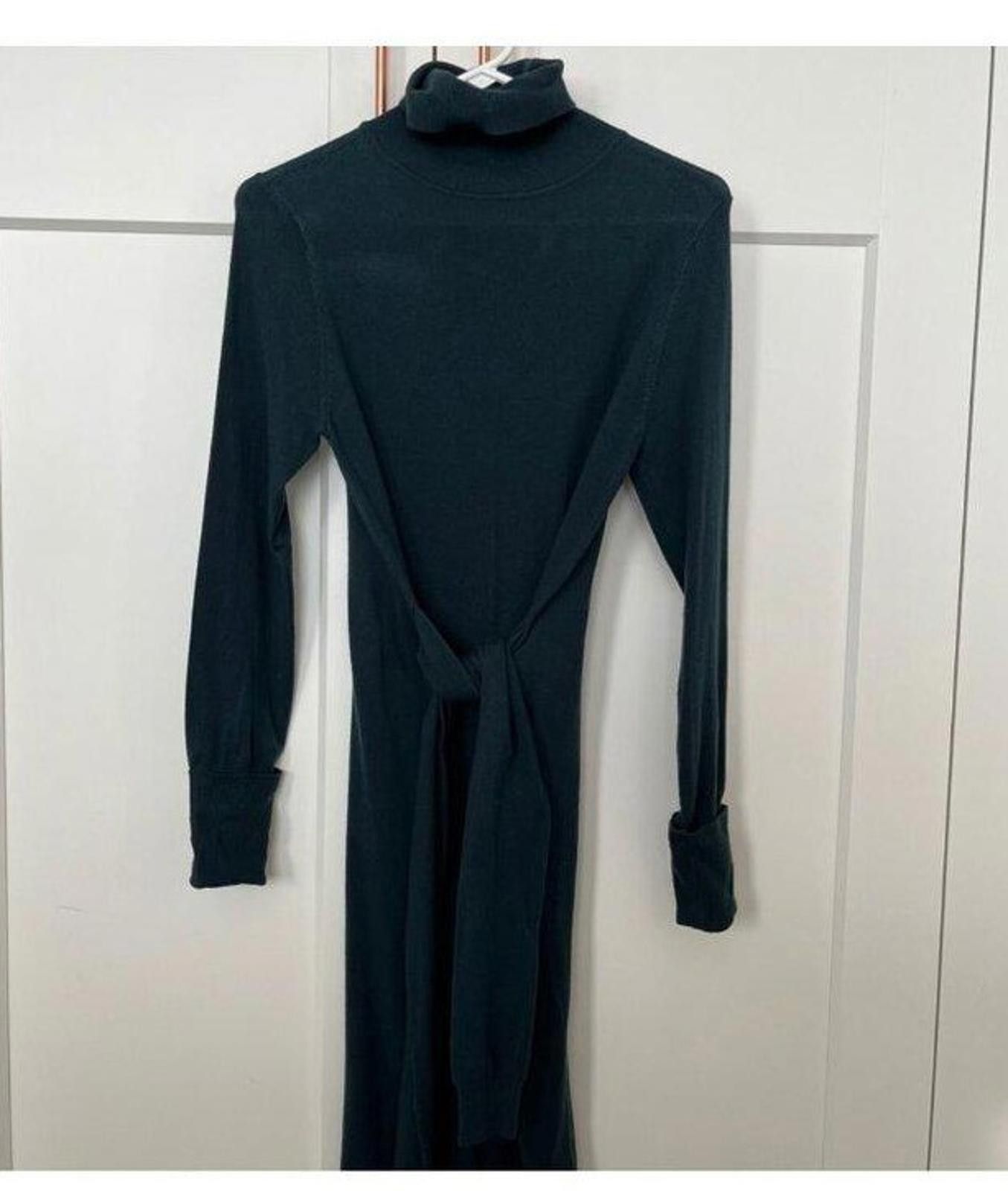 Designer ELIZA J.TURTLENECK GREEN LONG SLEEVE DRESS - L. Size L / US 10 / IT 46 - 3 Thumbnail
