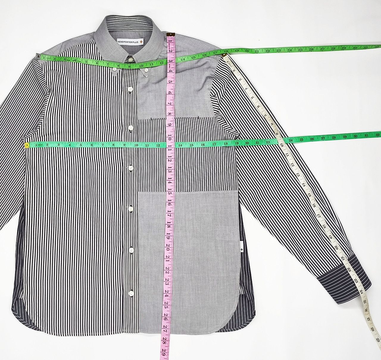 Head Porter HEAD PORTER PLUS asymmetrical stripe long sleeve shirt Size US M / EU 48-50 / 2 - 5 Thumbnail