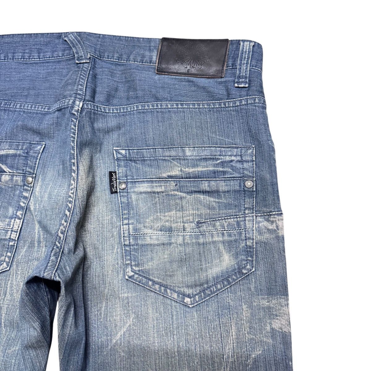 Tornado Mart Tornado Mart Whisker Denim Flare Jeans Size US 30 / EU 46 - 11 Thumbnail